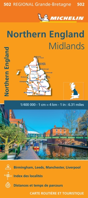 CARTE REGIONALE NORTHERN ENGLAND, MIDLANDS - XXX - MICHELIN