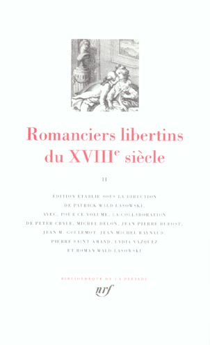 ROMANCIERS LIBERTINS DU XVIII  SIECLE - VOL 02 - COLLECTIF - GALLIMARD