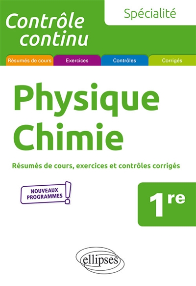 SPECIALITE PHYSIQUE-CHIMIE - PREMIERE - NOU VEAUX PROGRAMMES - DAVOINE VINCENT - ELLIPSES MARKET