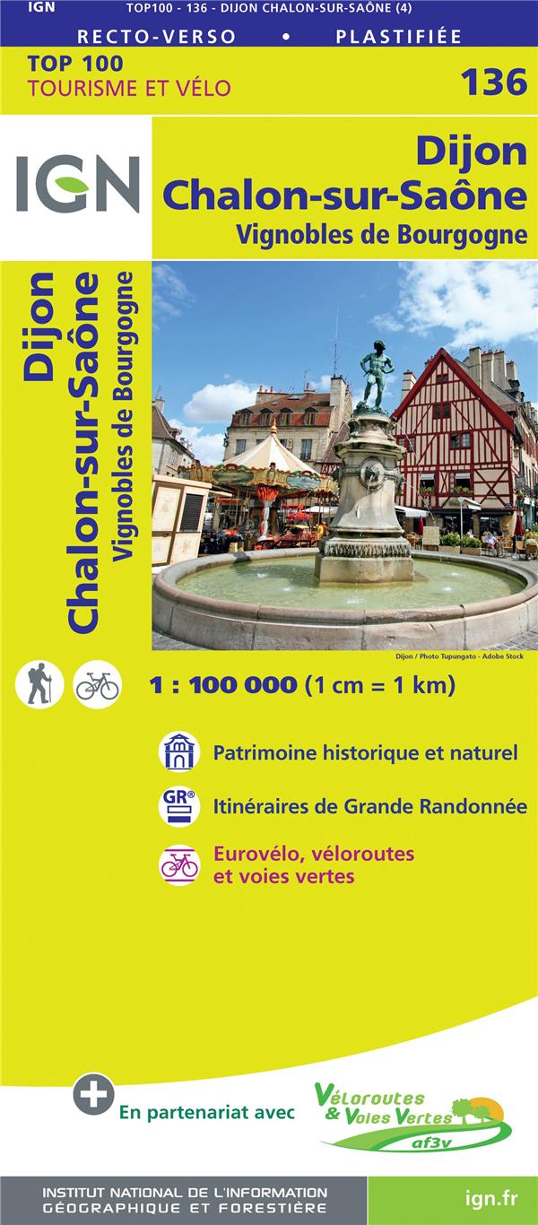 TOP100136 DIJON / CHALON-SUR-SAONE  1/100.000 - XXX - MICHELIN