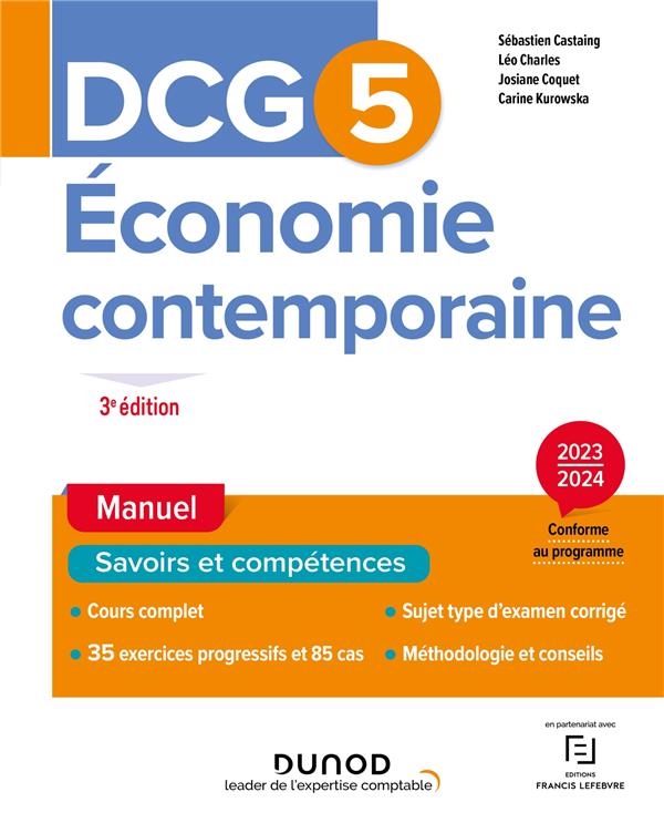 DCG 5 - ECONOMIE CONTEMPORAINE - MANUEL - 3E ED - CASTAING/CHARLES - DUNOD