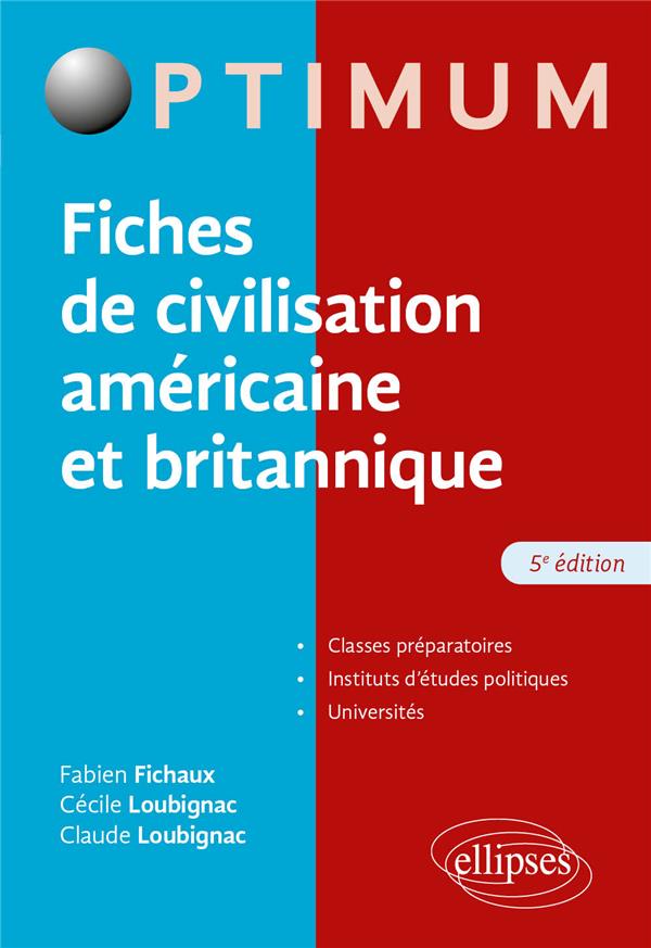 FICHES DE CIVILISATION AMERICAINE ET BRITANNIQUE - LOUBIGNAC - ELLIPSES MARKET