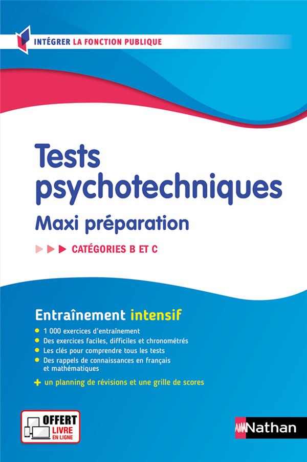 TESTS PSYCHOTECHNIQUES  -  MAXI PREPARATION  -  CATEGORIES B ET C (EDITION 2024/2025) - SIMONIN ELISABETH - CLE INTERNAT
