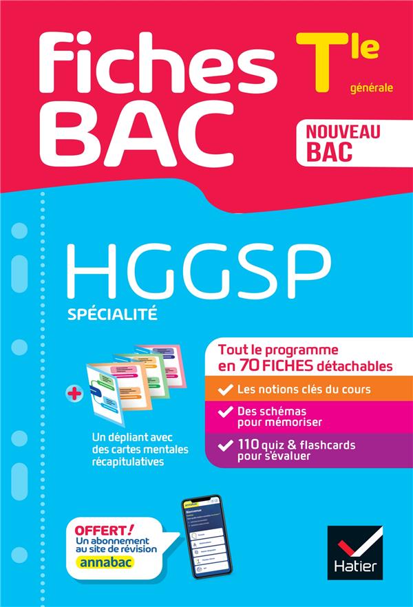 FICHES BAC : SPECIALITE HGGSP  -  TERMINALE GENERALE  -  TOUT LE PROGRAMME EN 70 FICHES DETACHABLES - CLAVEL/VAN DE WANDEL - HATIER SCOLAIRE