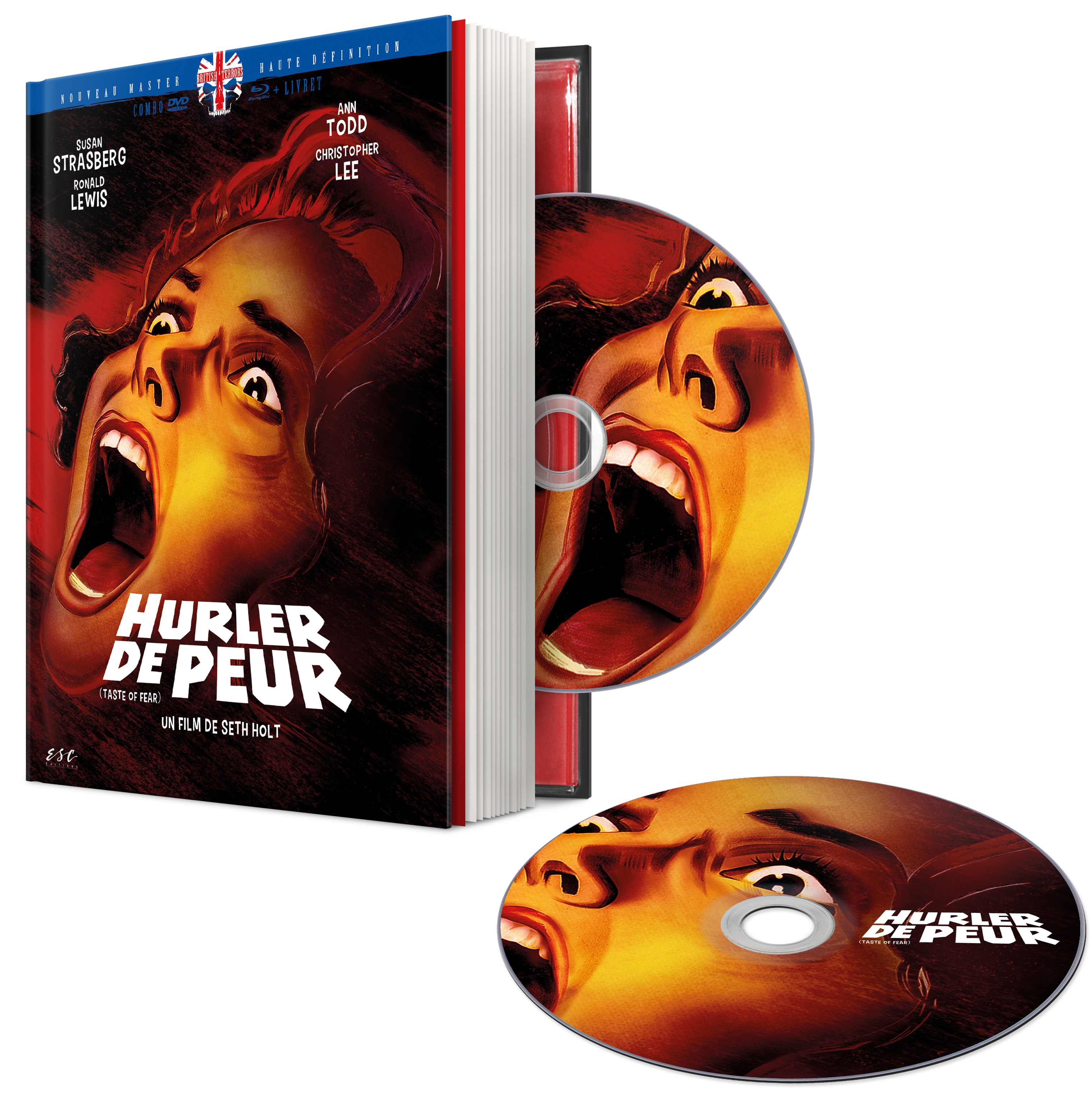 HURLER DE PEUR - COMBO BRD + DVD + LIVRET 16 PAGES -  HOLT - ESC EDITIONS