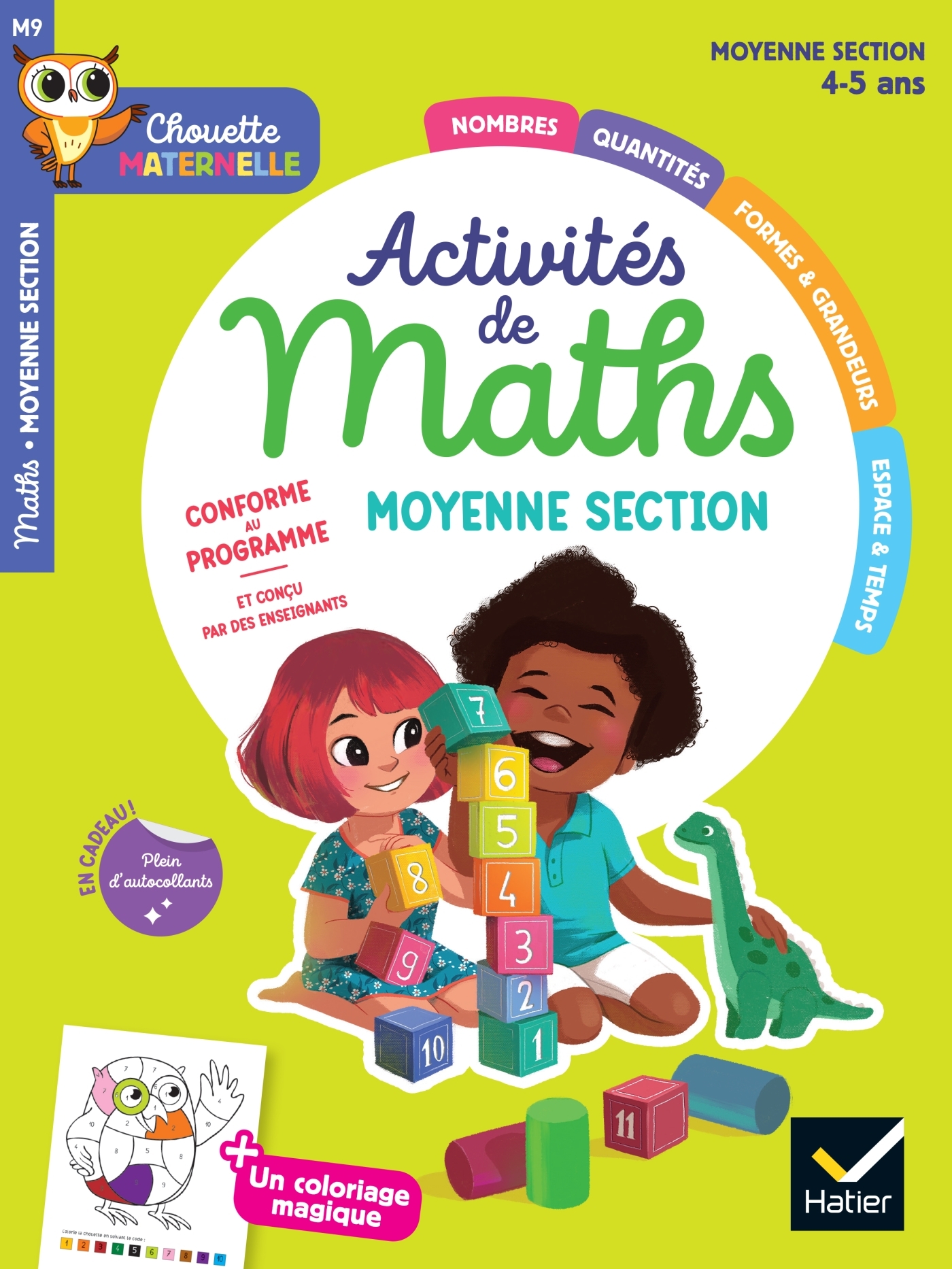 Chouette Maternelle - Activités de maths Moyenne Section - 4 ans - Giroud Anthony, Gunzburger Isabelle, Bone Buster - HATIER