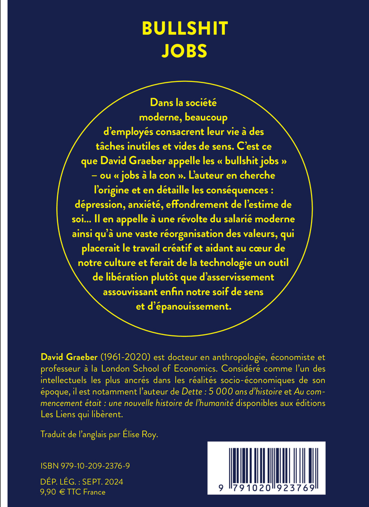 Bullshit jobs - GRAEBER DAVID - LIENS LIBERENT