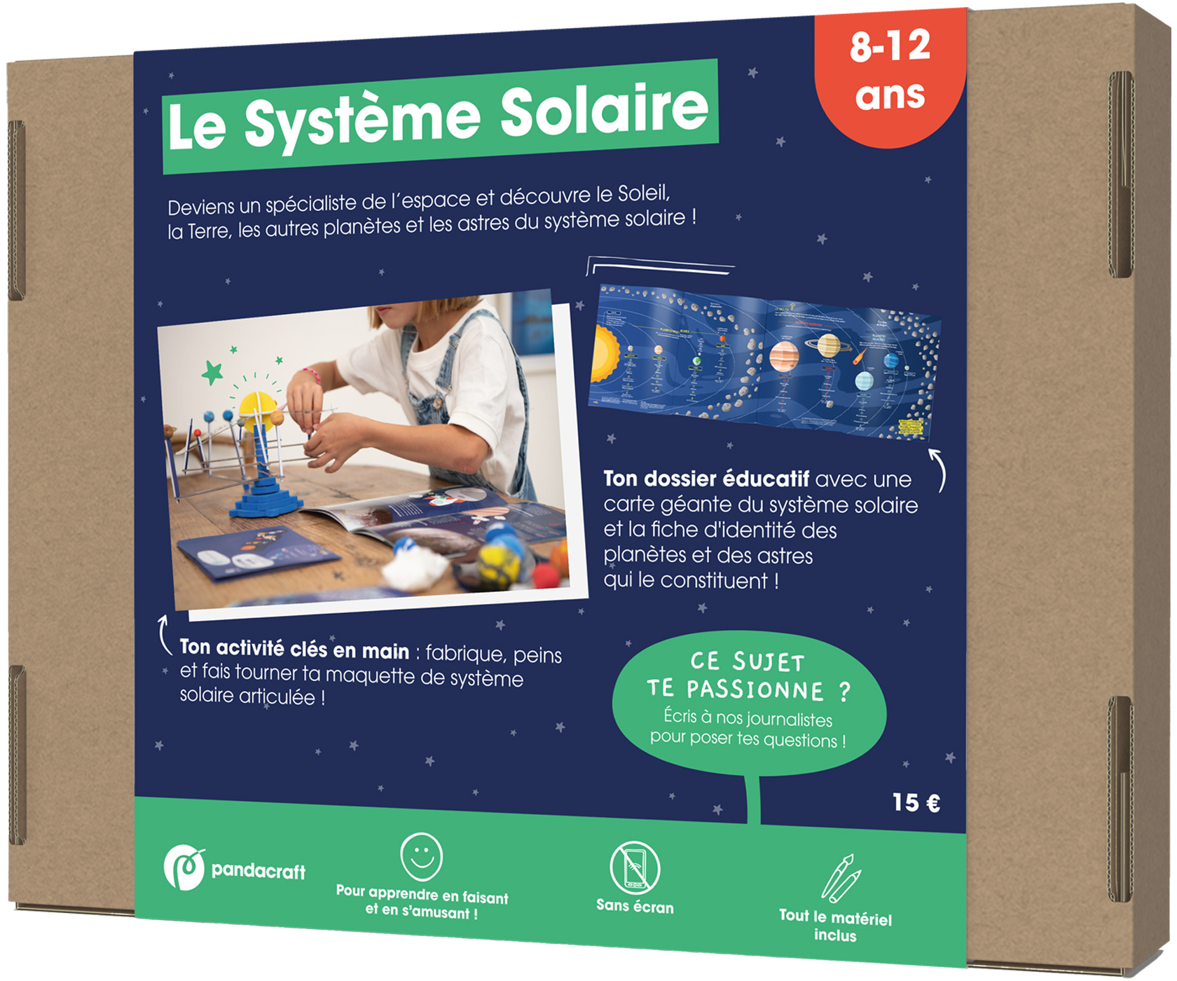 LE SYSTÈME SOLAIRE - KIT PANDACRAFT 8-12 ANS - XXX - PANDACRAFT