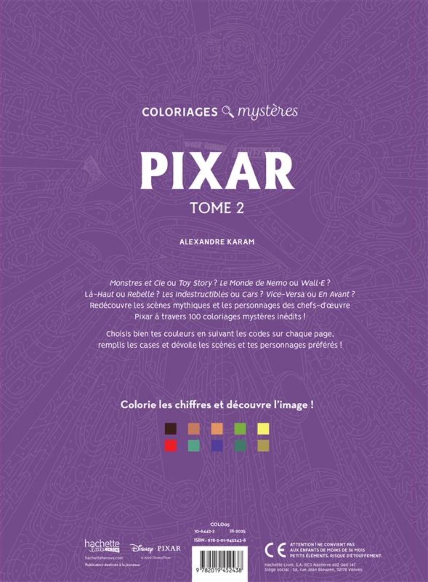 COLORIAGES MYSTÈRES DISNEY - PIXAR TOME 2 - KARAM ALEXANDRE - HACHETTE HEROES