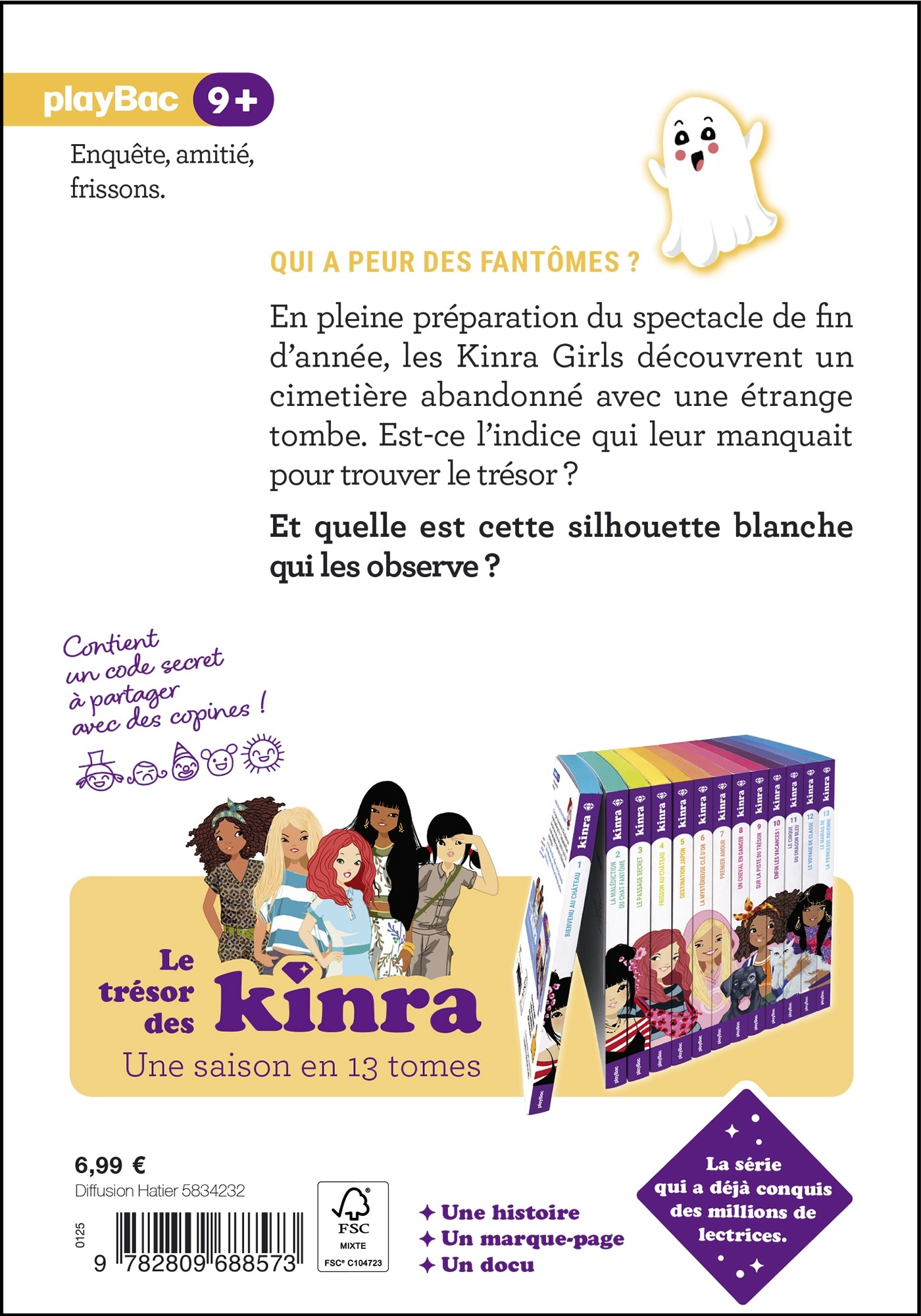 KINRA GIRLS LE TRÉSOR DES KINRA - QUI A PEUR DES FANTÔMES ? - TOME 4 NOUVELLE ÉDITION - MOKA - PLAY BAC