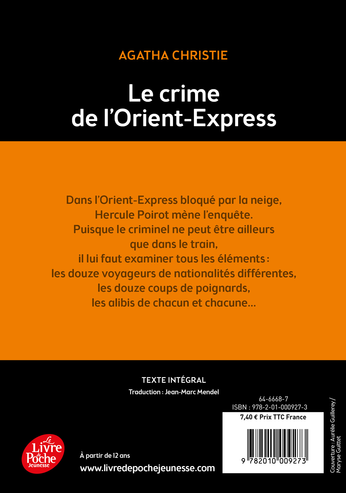 Le crime de l'Orient-Express - Agatha Christie - POCHE JEUNESSE