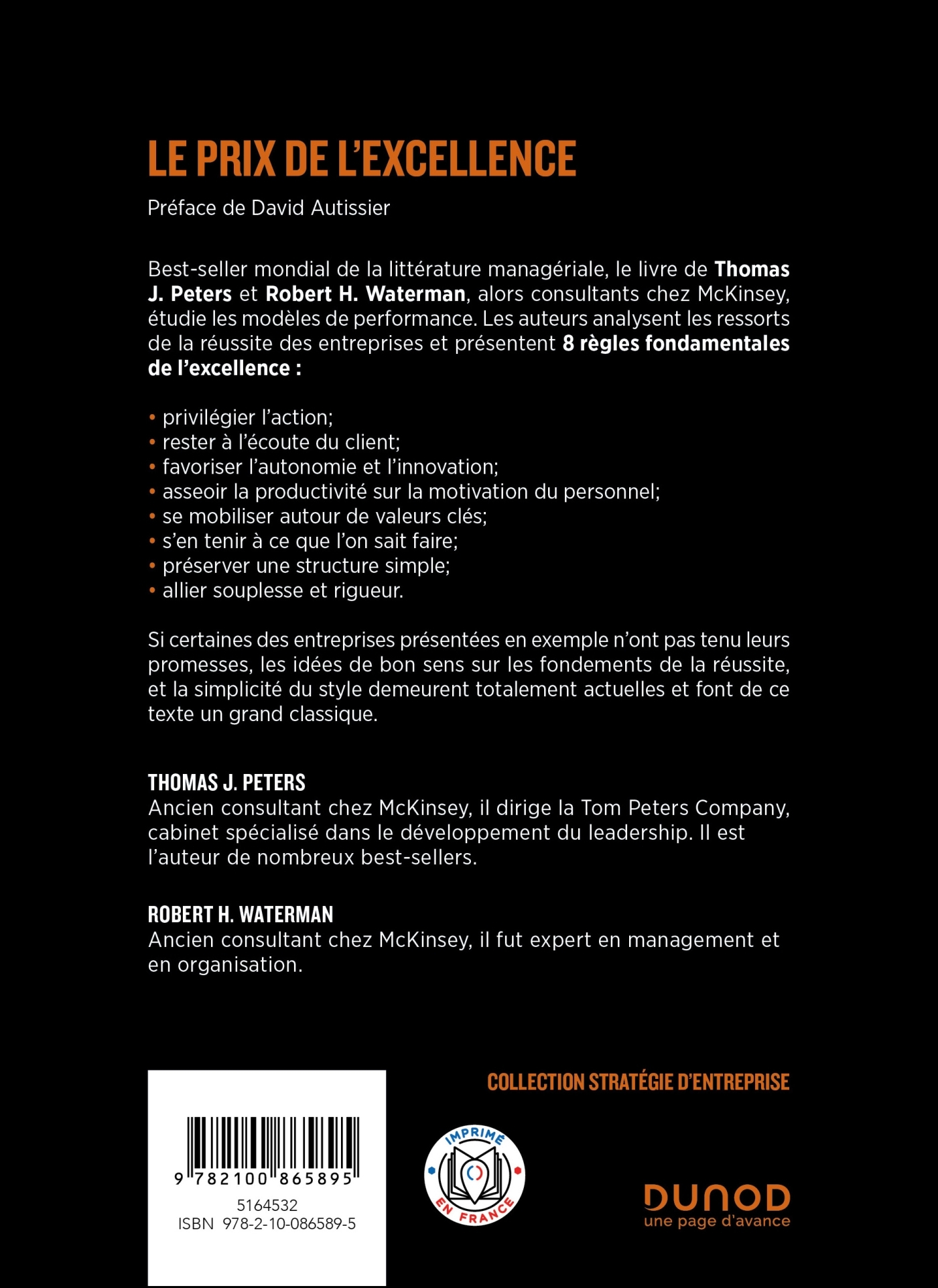 Le prix de l'excellence - 2e éd. - Tom Peters - DUNOD