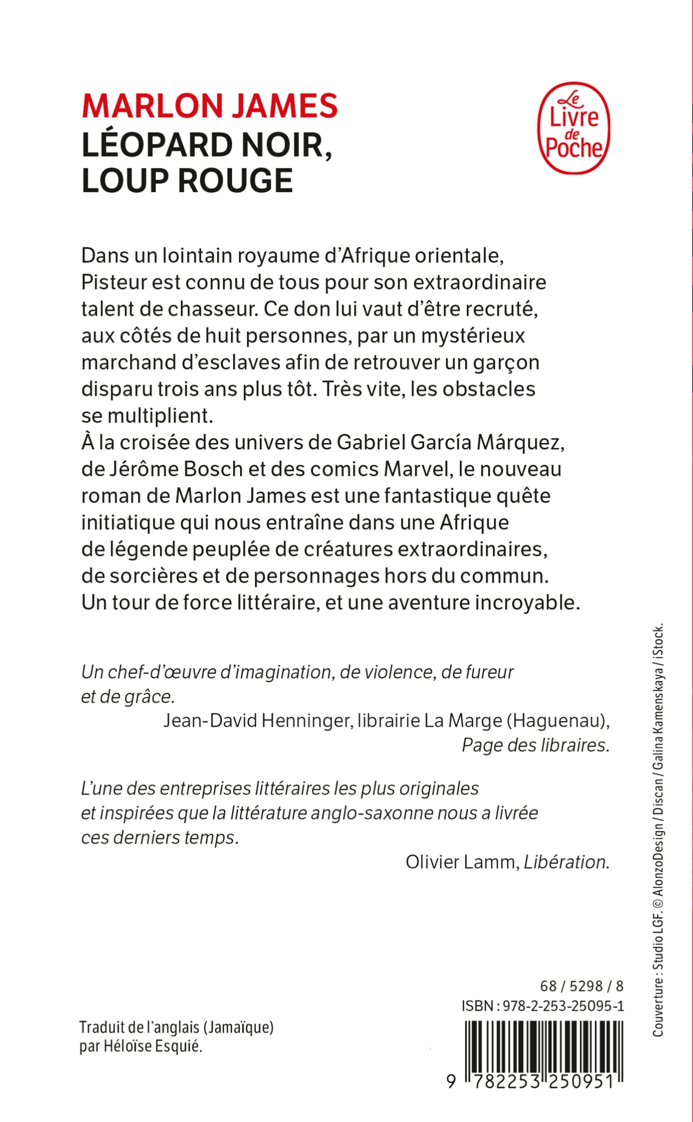 Léopard noir, loup rouge - Marlon James - LGF