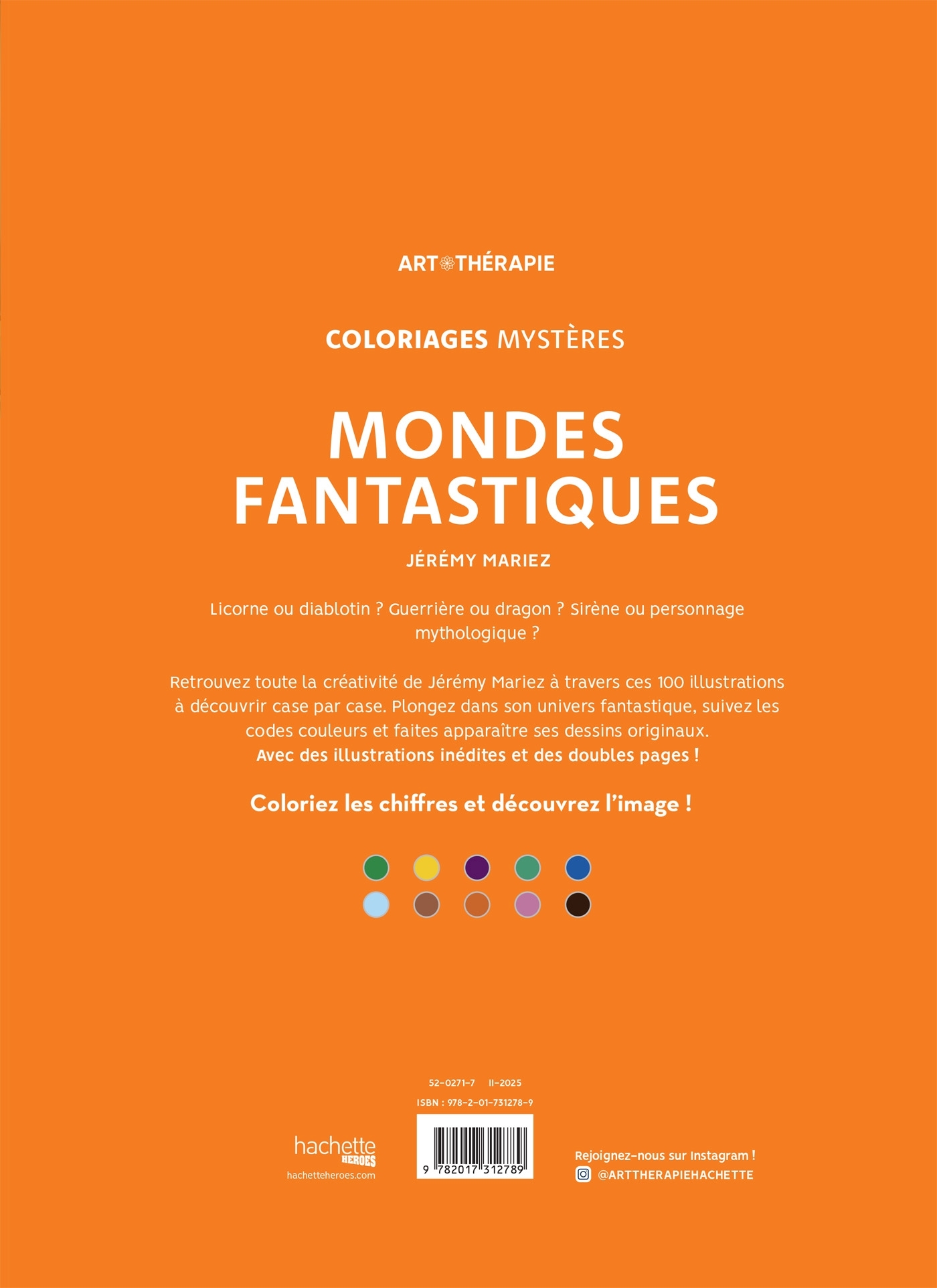 Coloriages mystères - Mondes fantastiques - Jérémy Mariez - HACHETTE HEROES