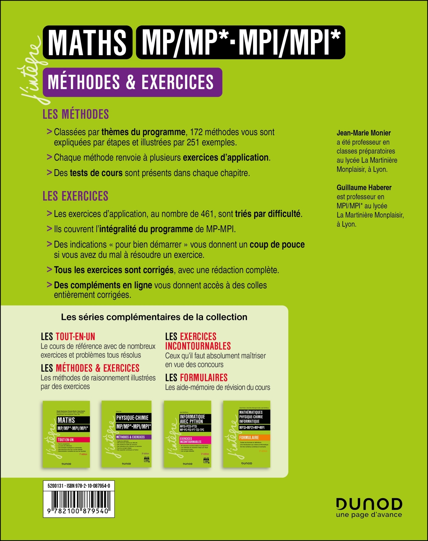 Maths Méthodes et Exercices MP/MP*- MPI/MPI* - 6e éd. - Jean-Marie Monier - DUNOD
