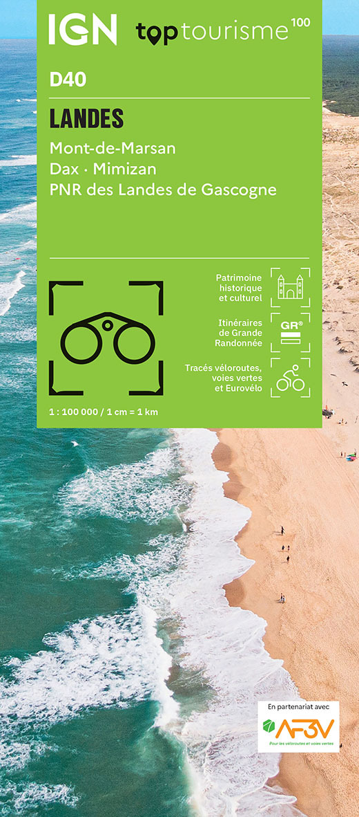 TOP100D40 - LANDES Mont-de-Marsan Dax · Mimizan PNR des Landes de Gascogne -  - IGN