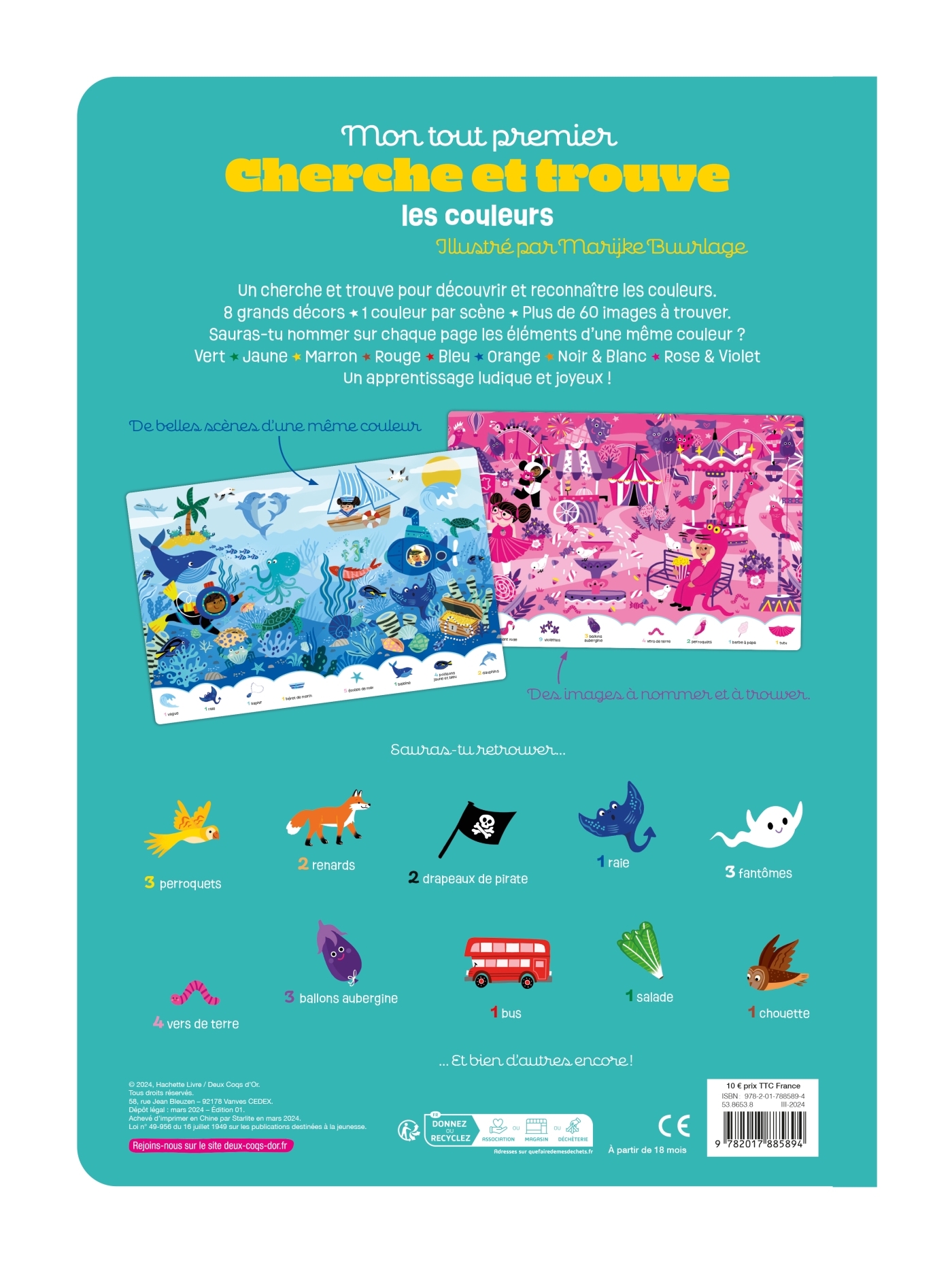 Mon tout premier cherche et trouve les couleurs - Marijke BUURLAGE - DEUX COQS D OR