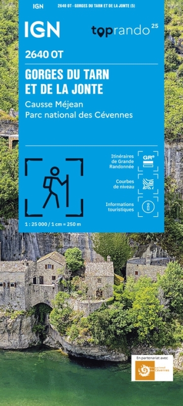 2640OT - GORGES DU TARN ET DE LA JONTE - CAUSSE MÉJAN   PARC NATIONAL  DES CÉVENNES -  - IGN