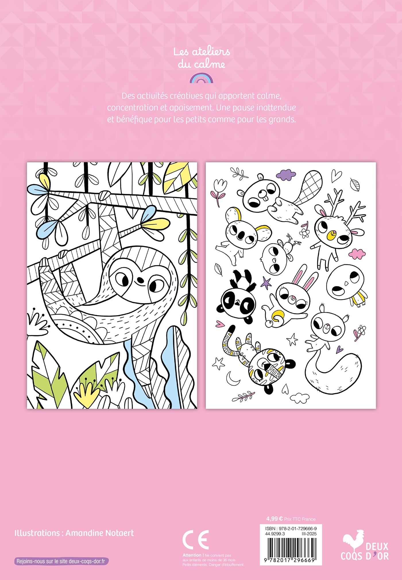Mes coloriages animaux kawaii - Amandine Notaert - DEUX COQS D OR