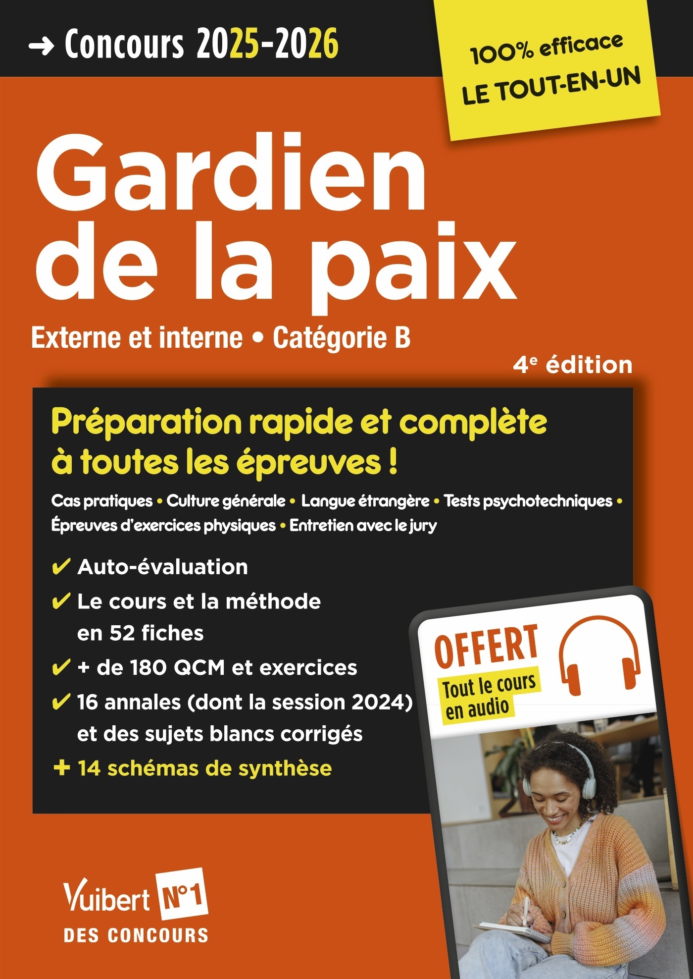 Concours Gardien de la paix - Catégorie B - Préparation rapide et complète à toutes les épreuves - Tout le cours en audio - Louise Eisenstein, François Lavedan, Olivier Sorel - VUIBERT