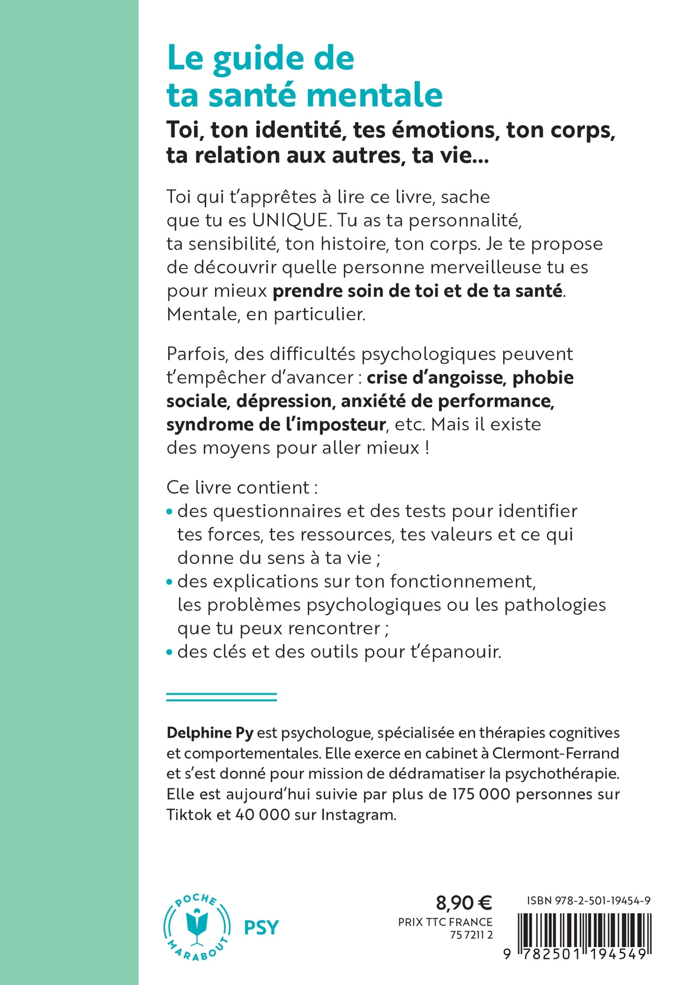 Le guide de ta santé mentale - Delphine PY - MARABOUT