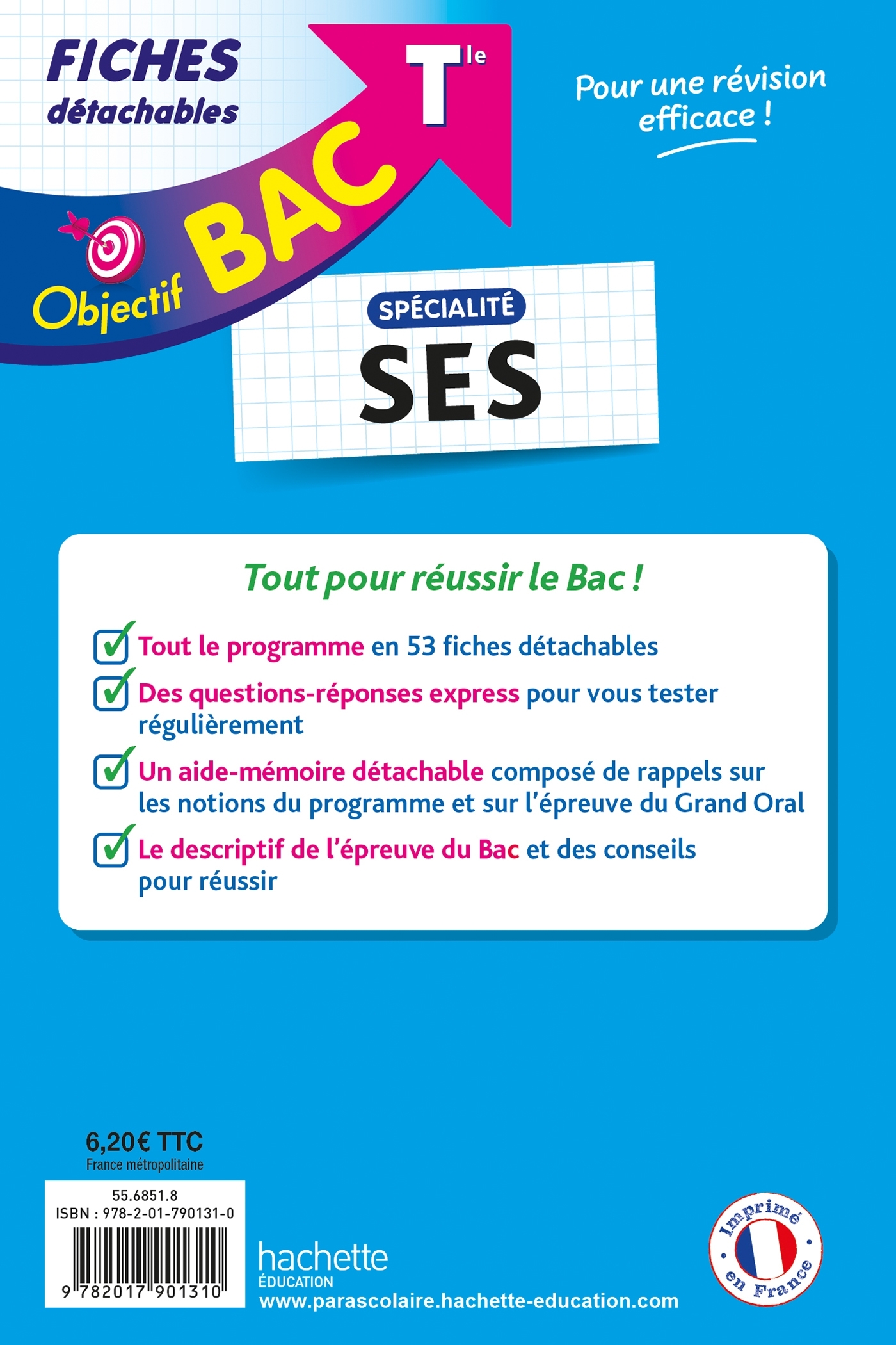 Objectif BAC Fiches - Spécialité SES Tle - Olivier Thierry, Stéphanie Mées - HACHETTE EDUC