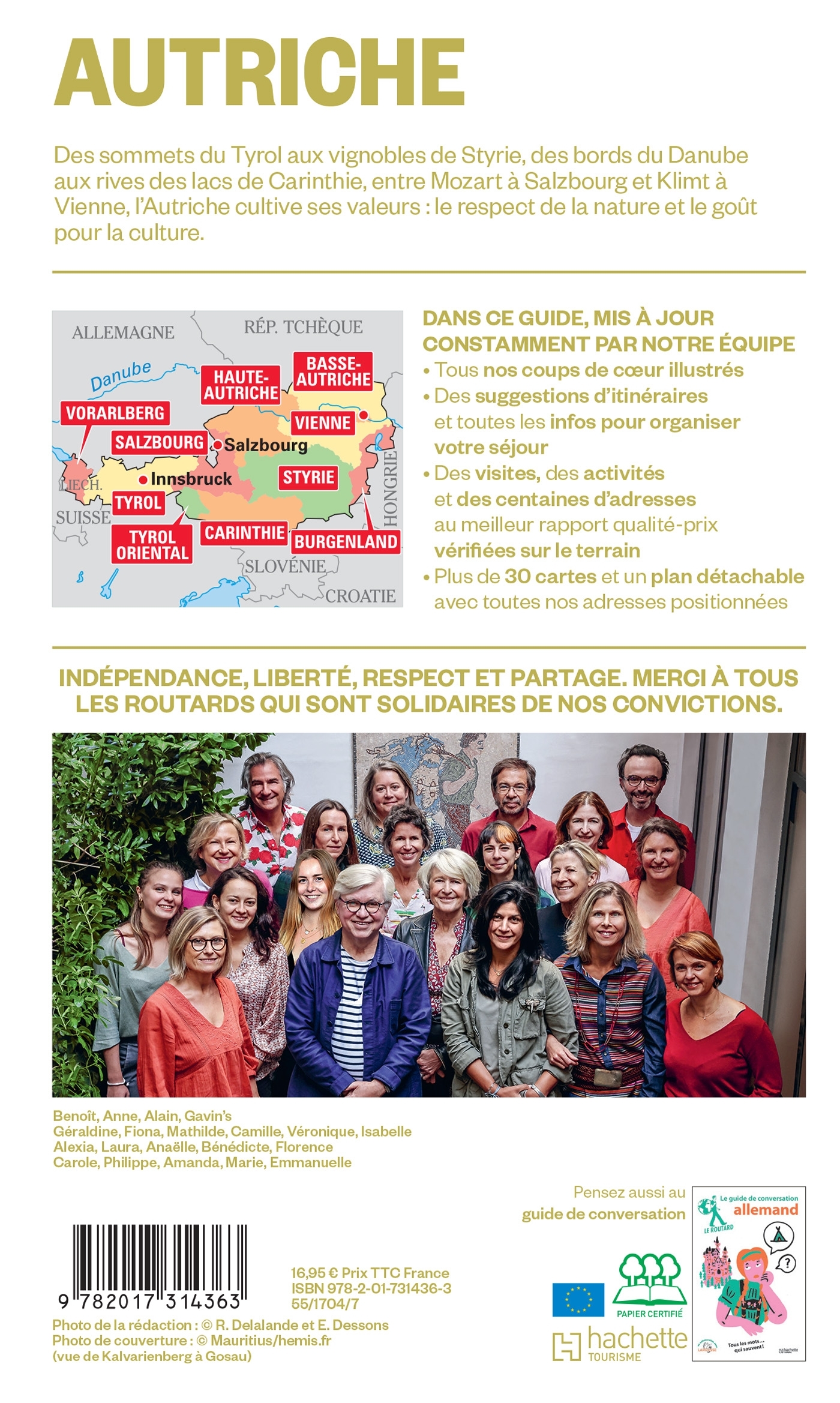 Guide du Routard Autriche 2025/26 -  - HACHETTE TOURI