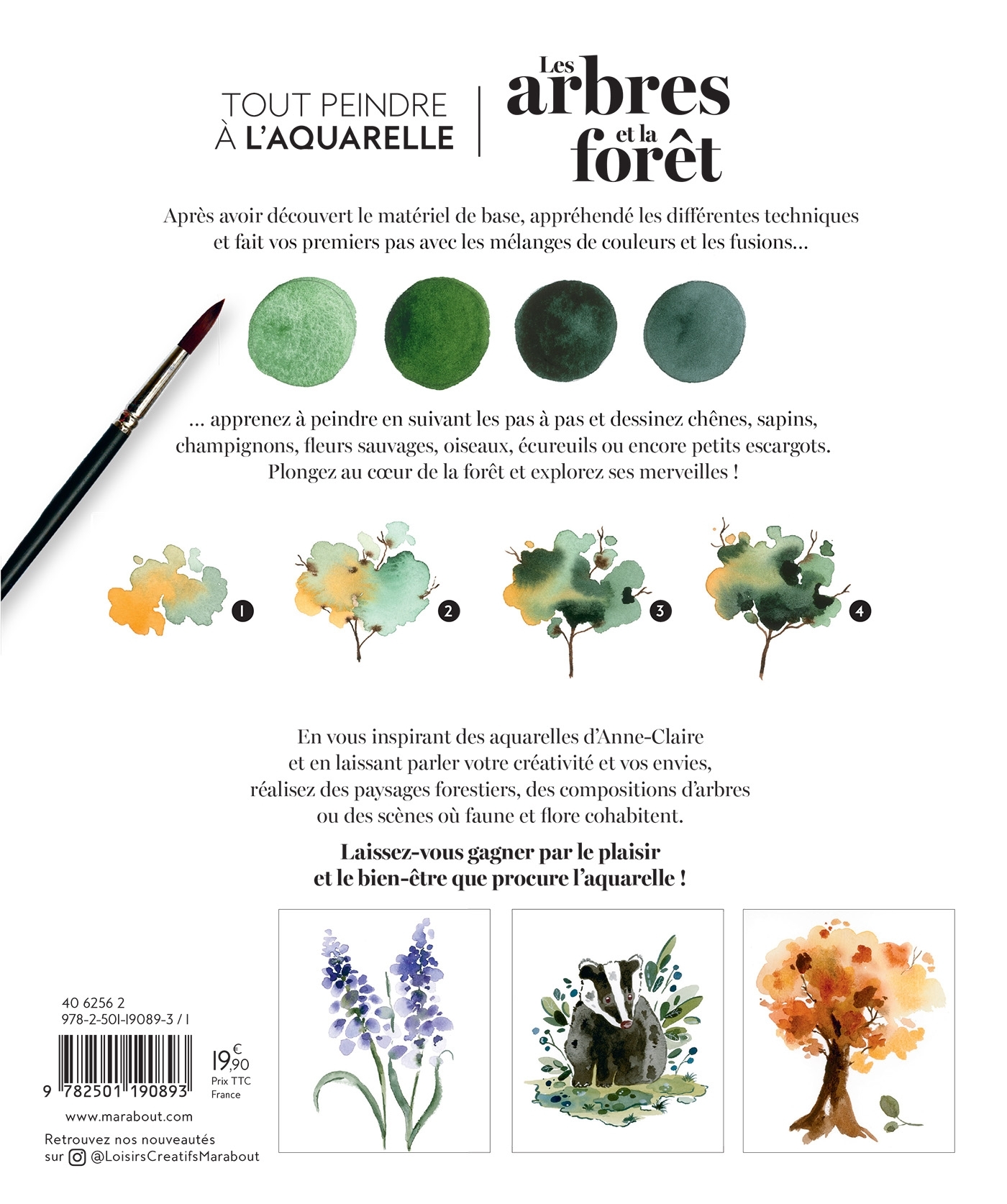 Tout peindre à l'aquarelle - Les arbres et la forêt - DUVAL-DUMAS ANNE-CLAIRE - MARABOUT