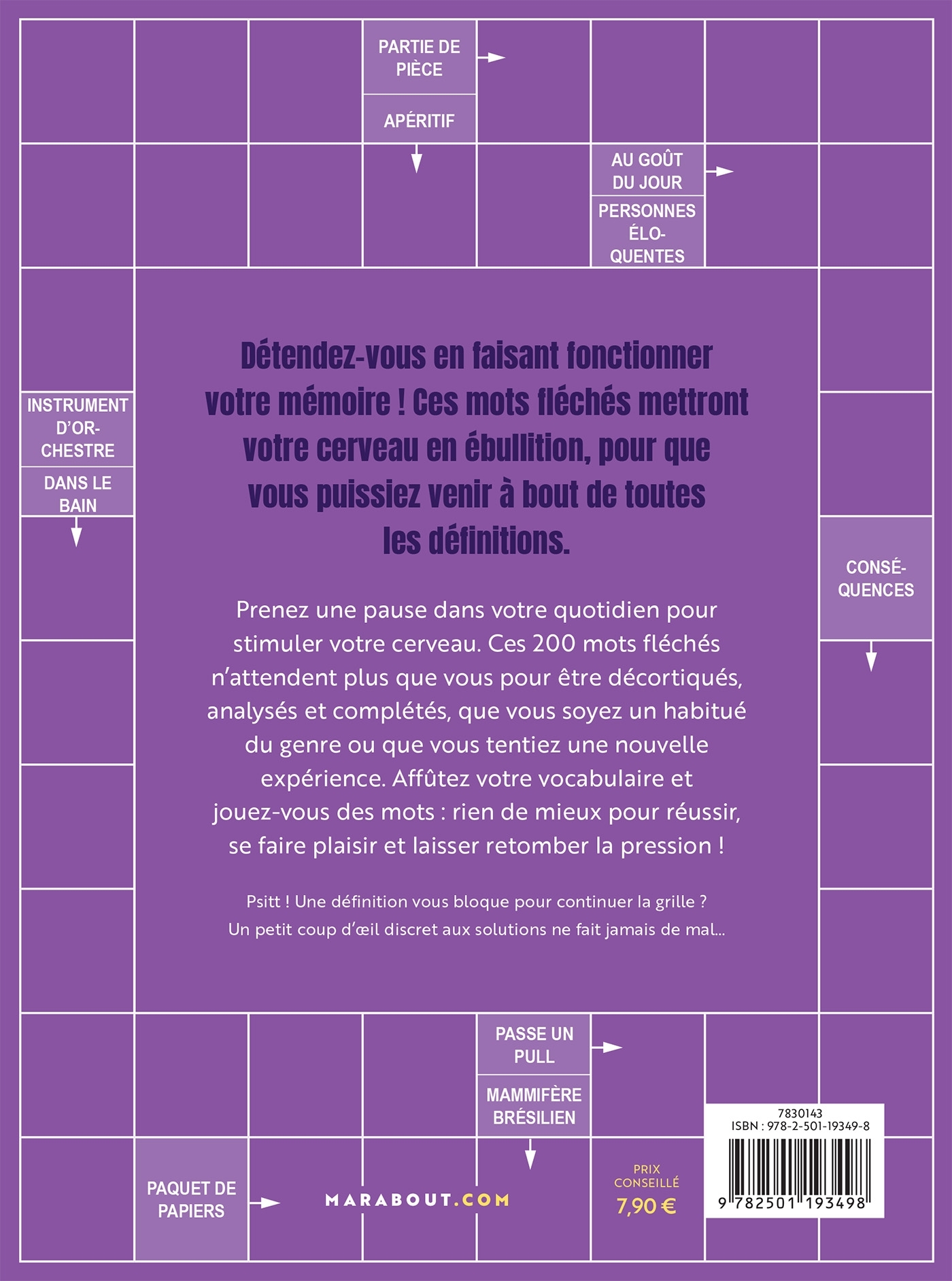 Entraînement cérébral -  Maxi mots fléchés -  - MARABOUT