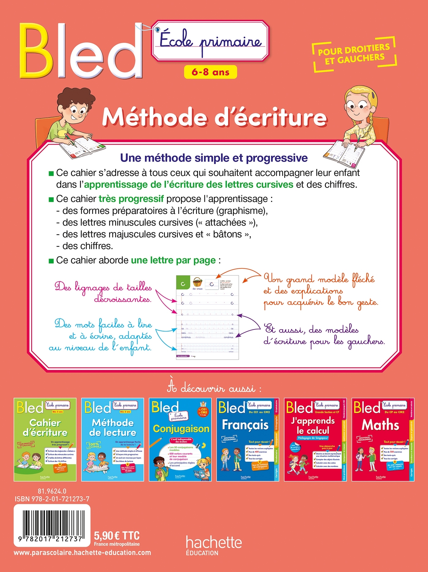 BLED Méthode d'écriture 6-8 ans - COLLECTF - HACHETTE EDUC