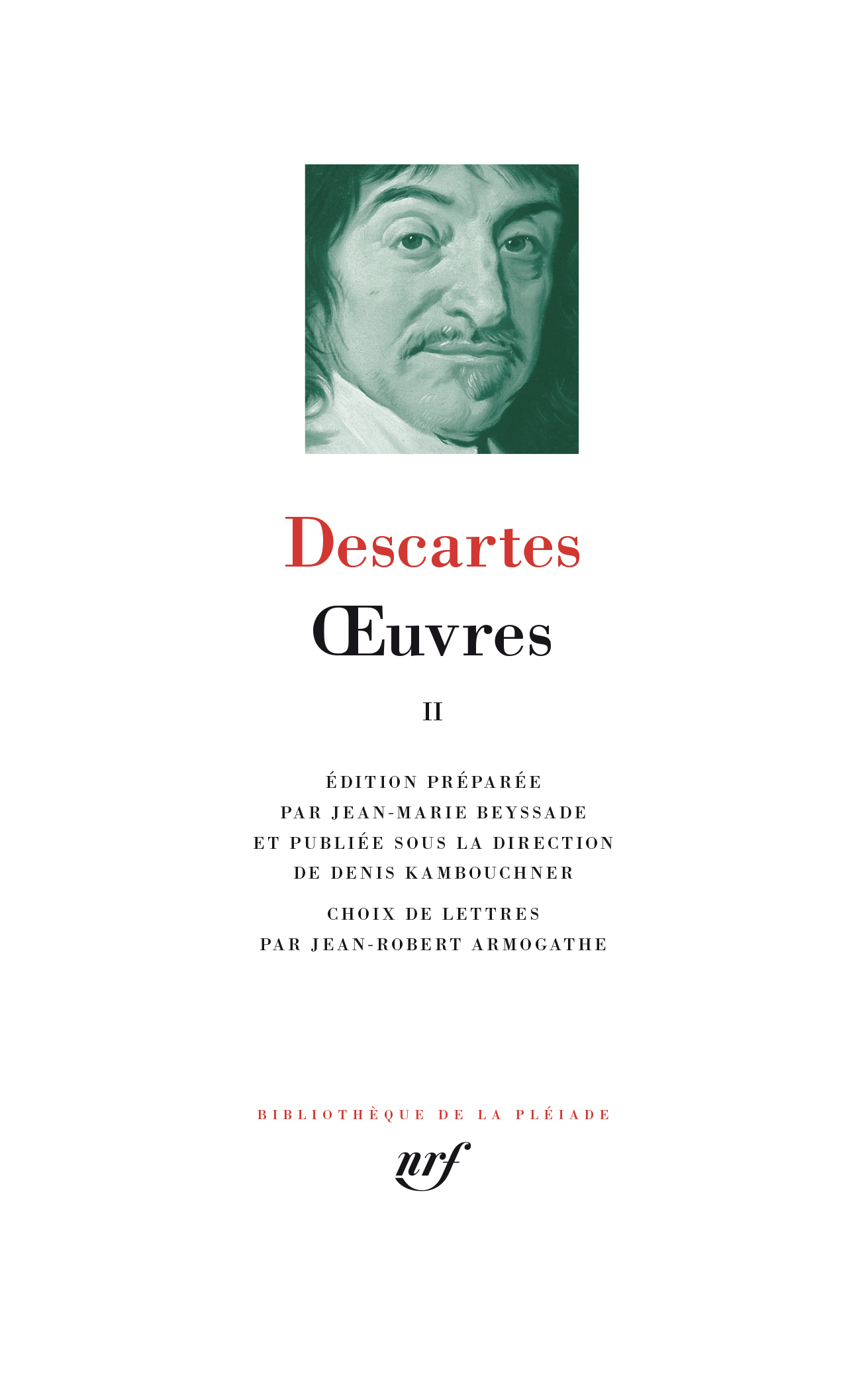 Œuvres - René Descartes, Jean-Marie Beyssade, Denis Kambouchner - GALLIMARD