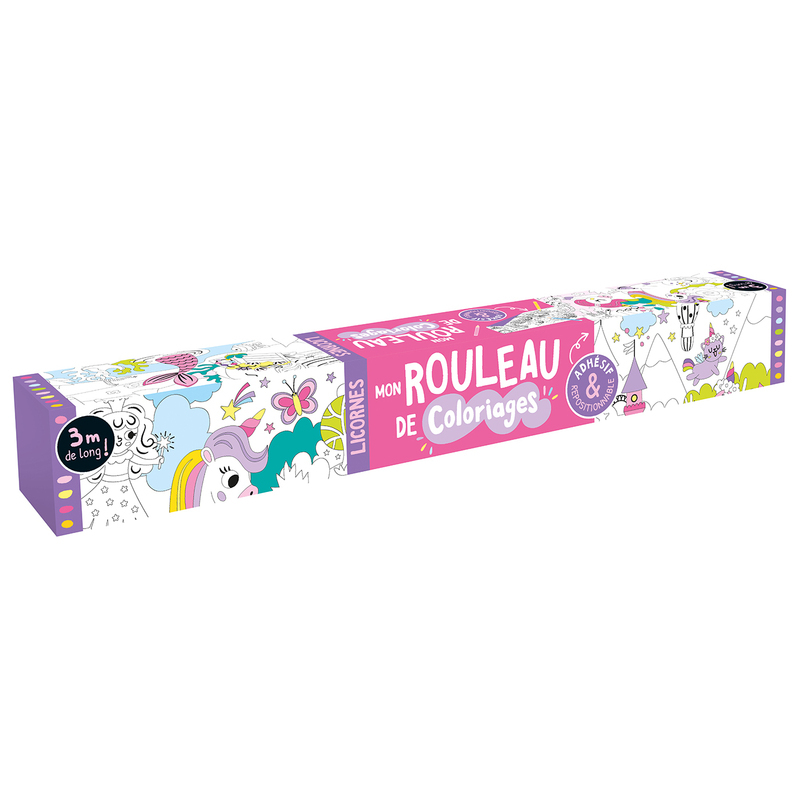 MON ROULEAU DE COLORIAGES - LICORNES -  Collectif - 1 2 3 SOLEIL