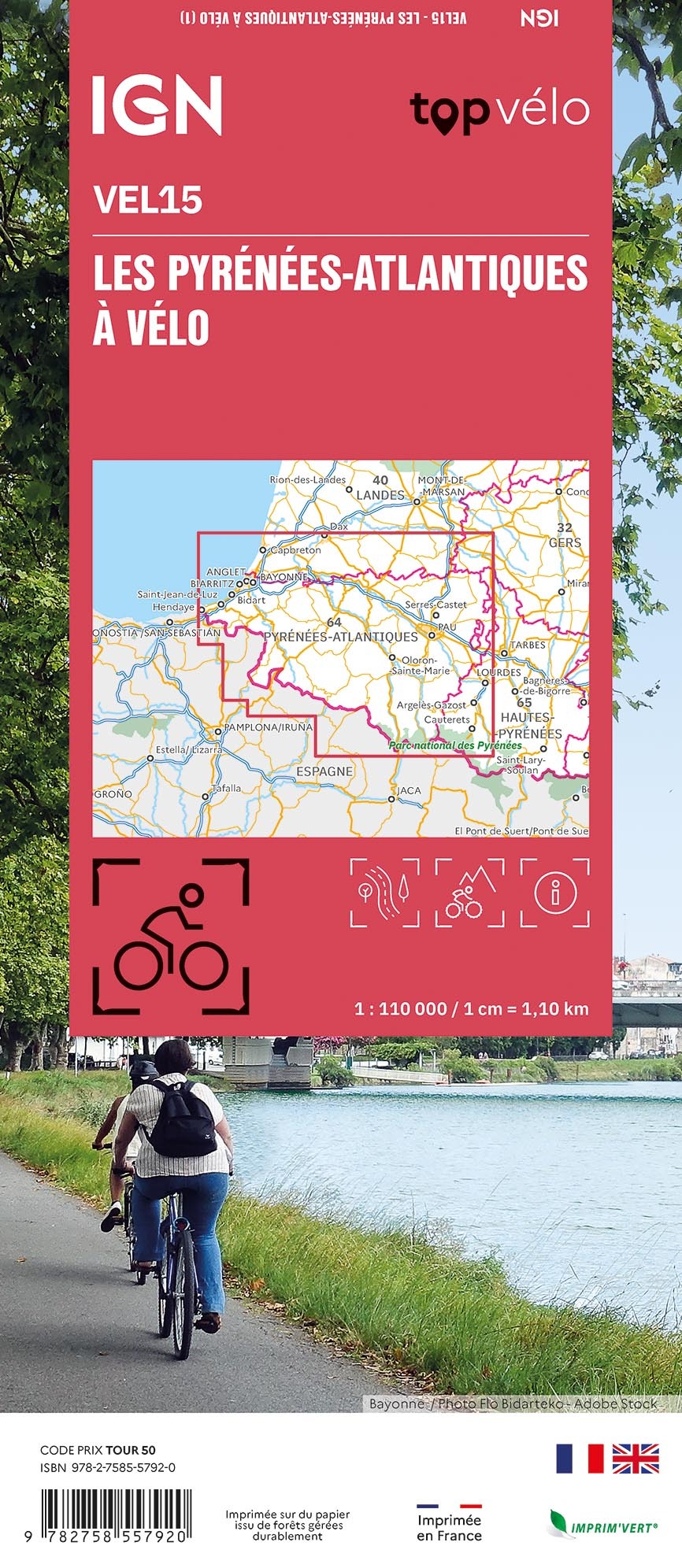 VEL15 - Les Pyrénées-Atlantiques à vélo -  - IGN