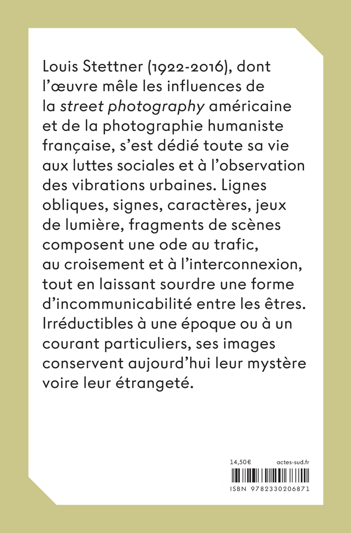 Louis Stettner - Louis Stettner, Virginie Chardin - ACTES SUD