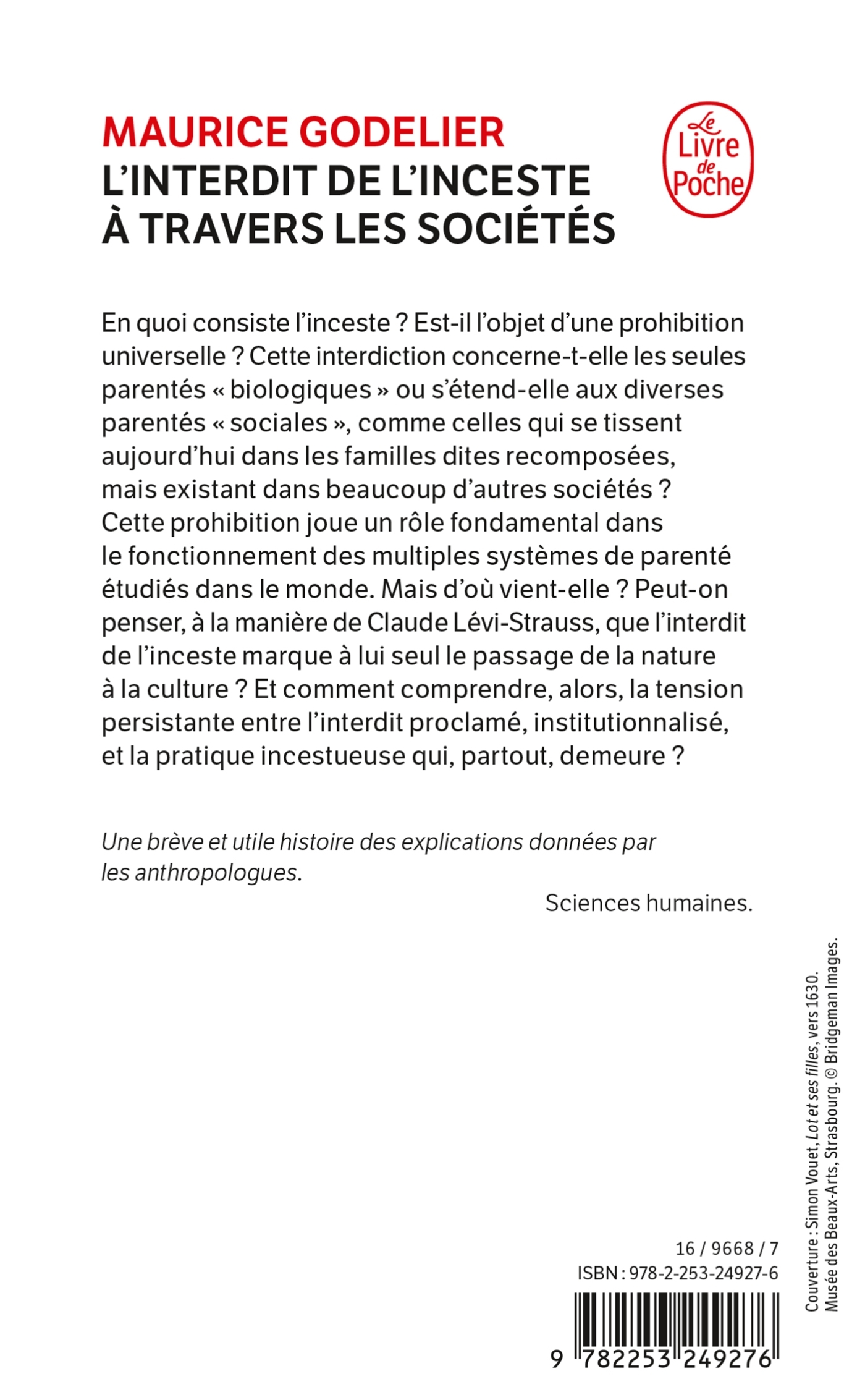 L'INTERDIT DE L'INCESTE - Maurice Godelier - LGF