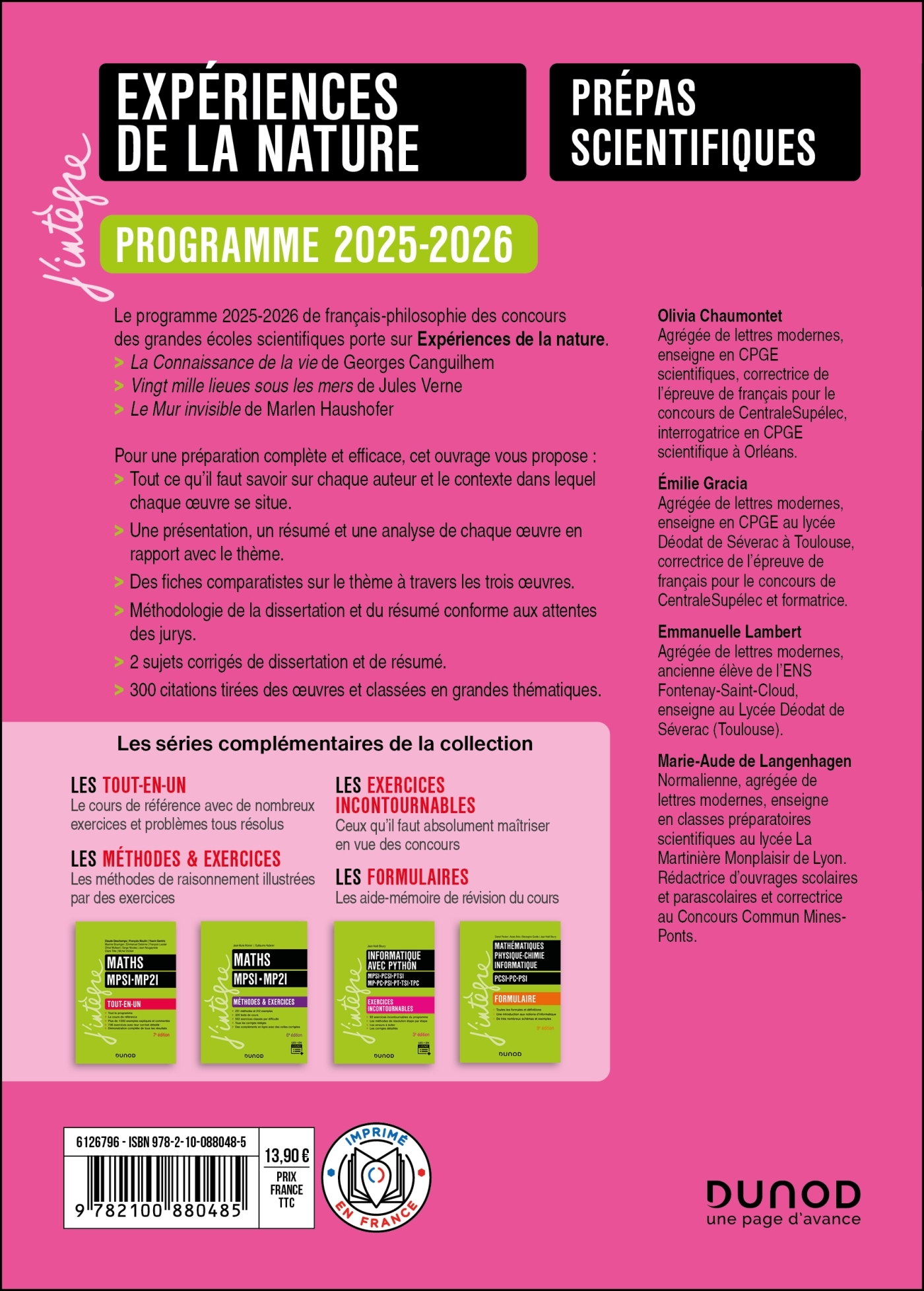 Expériences de la nature - Tout-en-fiches - Prépas scientifiques Français-philosophie - 2025-2026 - Guillaume Pigeard de gurbert, Olivia Chaumontet, Emilie Gracia, Emmanuelle LAMBERT, Marie-Aude Langenhagen - DUNOD