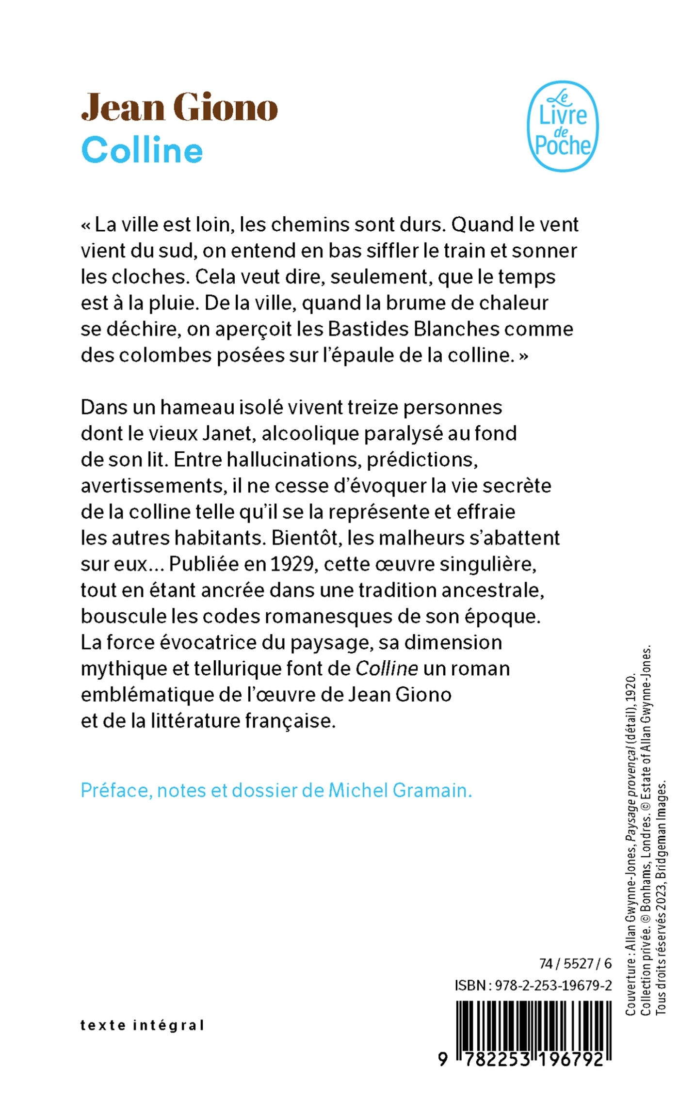 Colline (Nouvelle édition) - Jean Giono - LGF