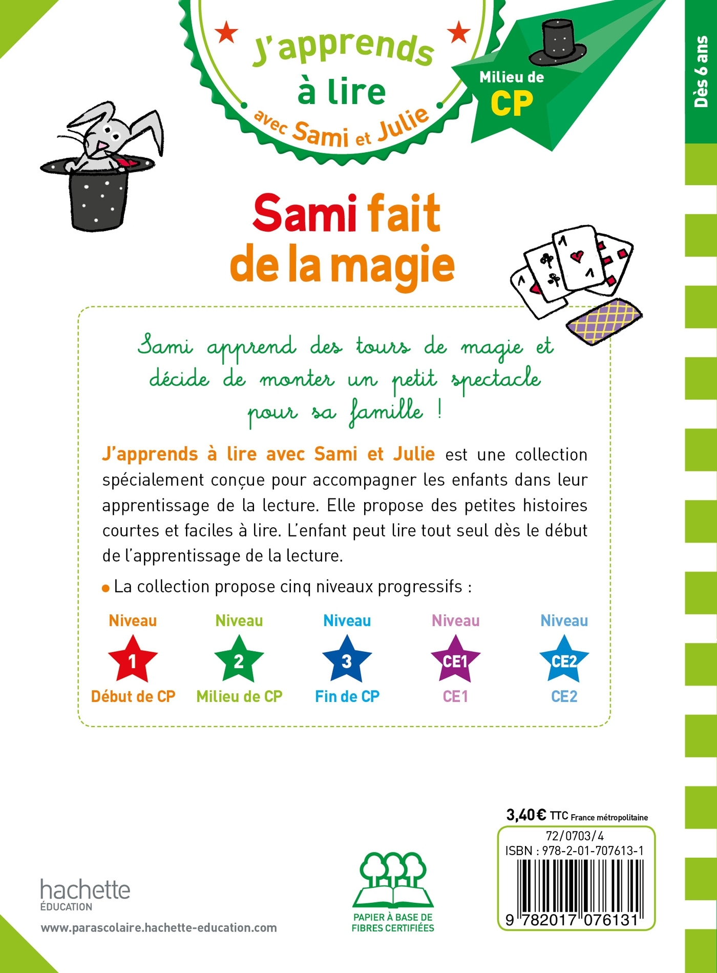 Sami et Julie CP Niveau 2 Sami fait de la magie - Thérèse Bonté, Emmanuelle Massonaud - HACHETTE EDUC