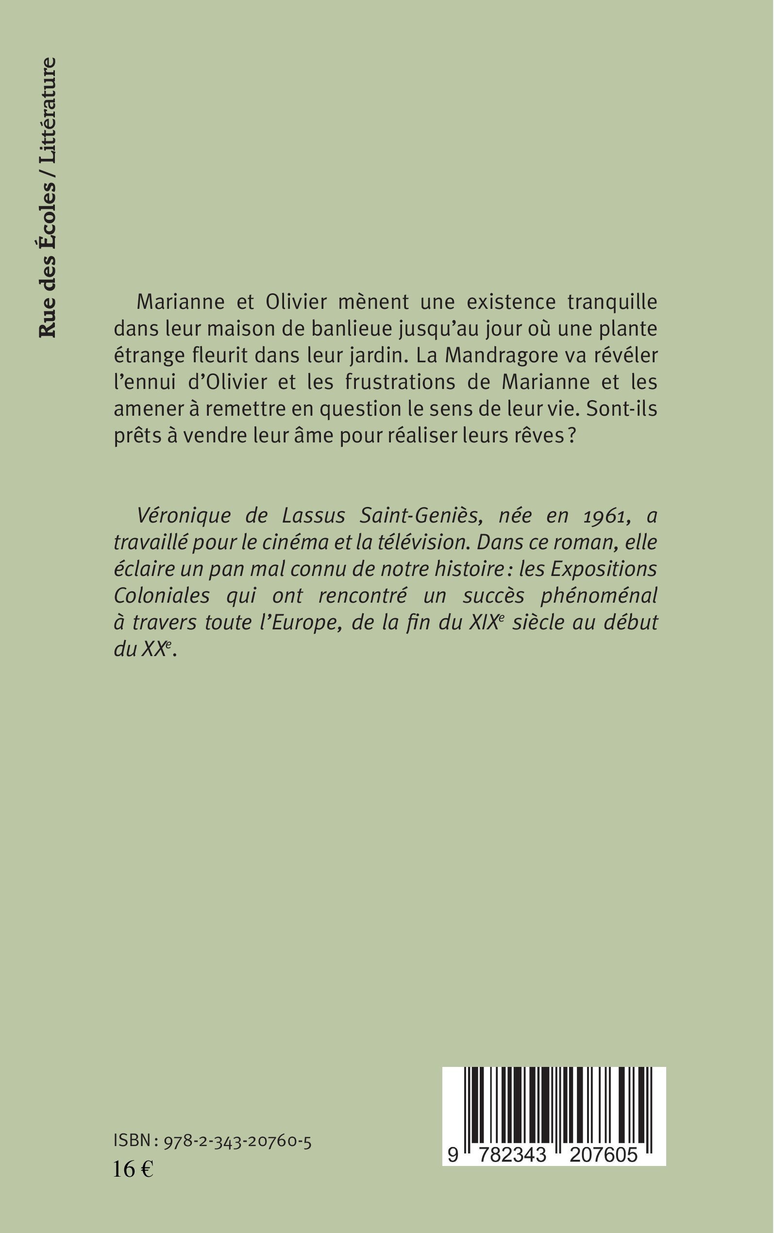 La Mandragore - Véronique de Lassus Saint-Geniès - L'HARMATTAN