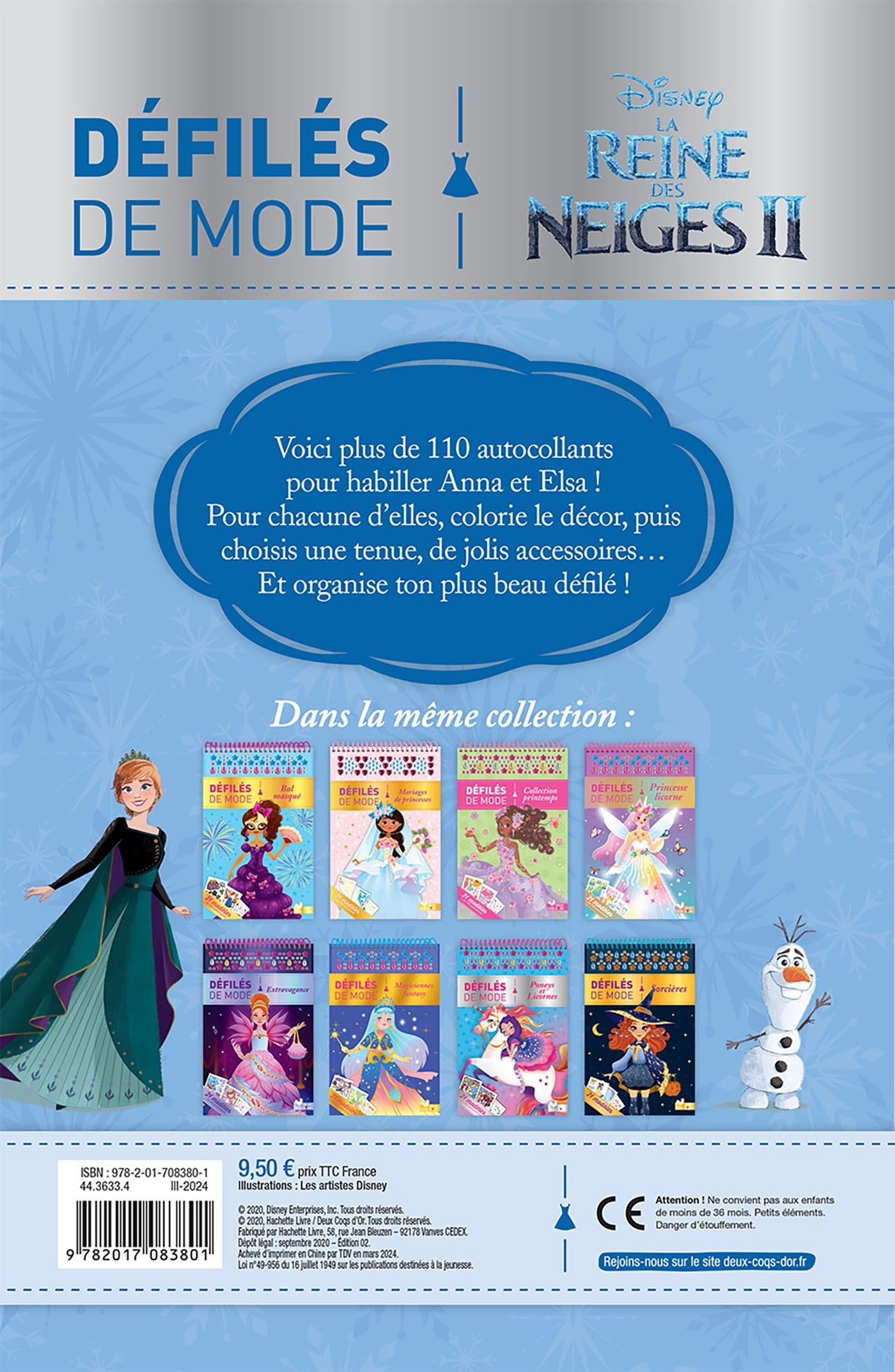 La Reine des neiges 2 - bloc à spirale -  Disney - DEUX COQS D OR