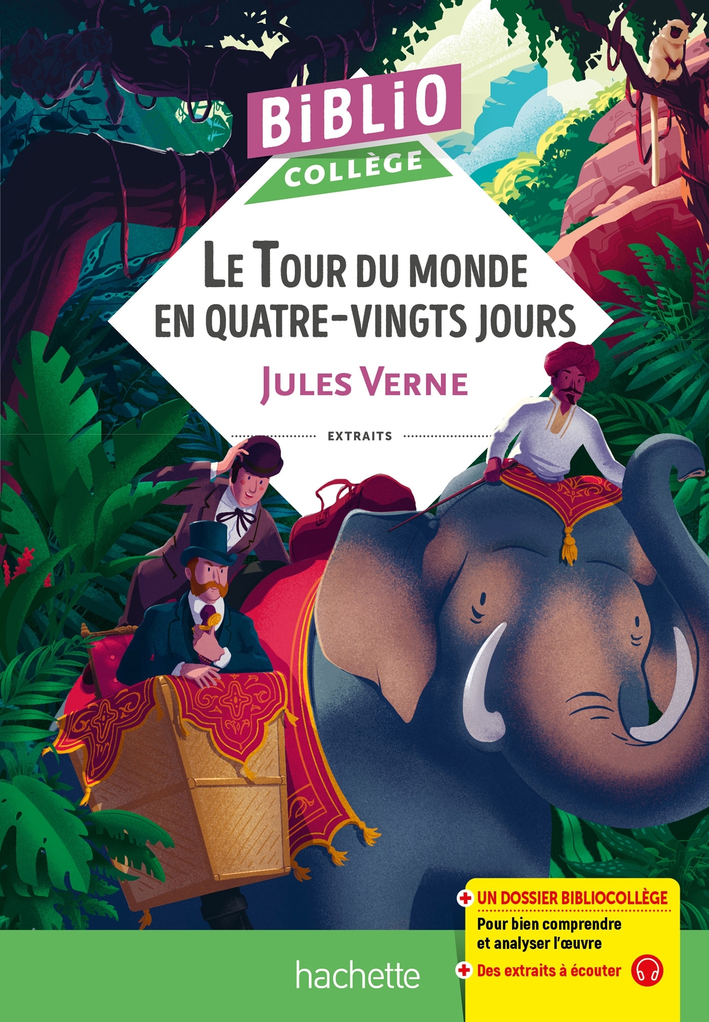 Bibliocollège - Le Tour du monde en 80 jours, Jules Verne - Jules Verne, Sylvie Beauthier - HACHETTE EDUC