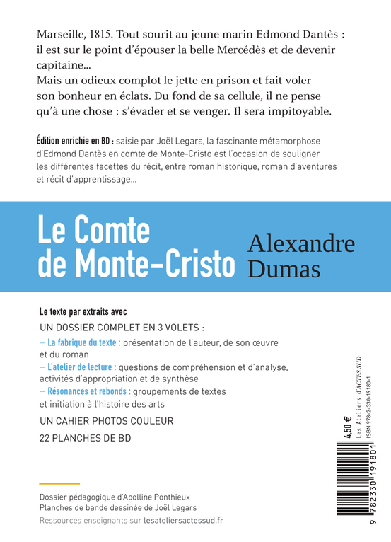 Le Comte de Monte-Cristo - Alexandre Dumas, Joël Legars, Apolline Ponthieux - ACTES SUD