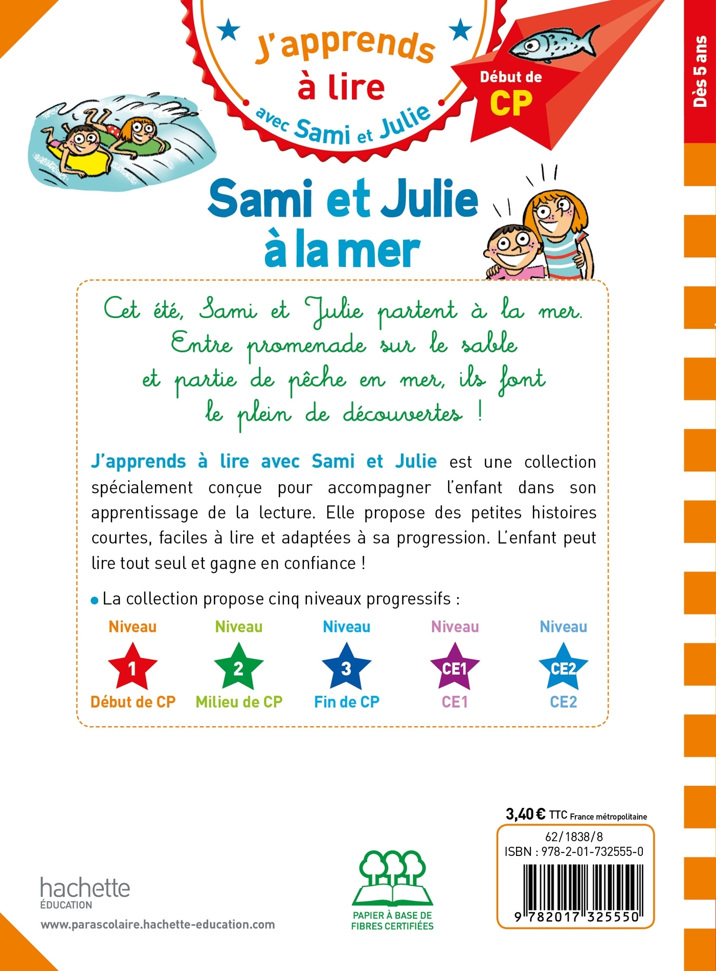Sami et Julie CP niveau 1 - Sami et Julie à la mer - Léo Lamarche, Thérèse Bonté - HACHETTE EDUC