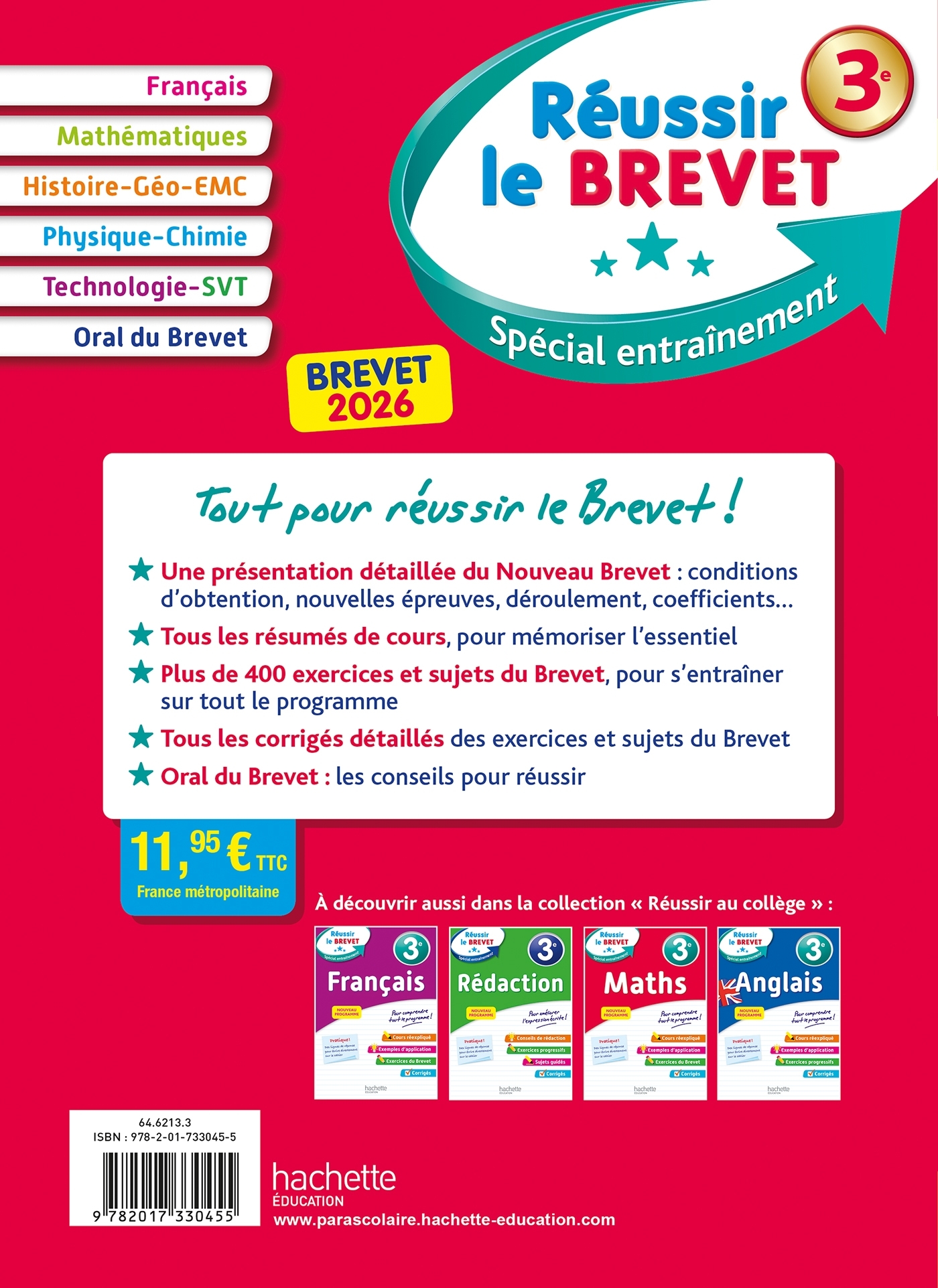 Réussir le Brevet 2026 - Isabelle Lisle, Philippe Rousseau, Laurent Bonnet, Sébastien Dessaint, Fabienne Ottevaere, Malorie Gorillot, Brigitte Réauté, Michèle Laskar, Christophe Saïsse - HACHETTE EDUC
