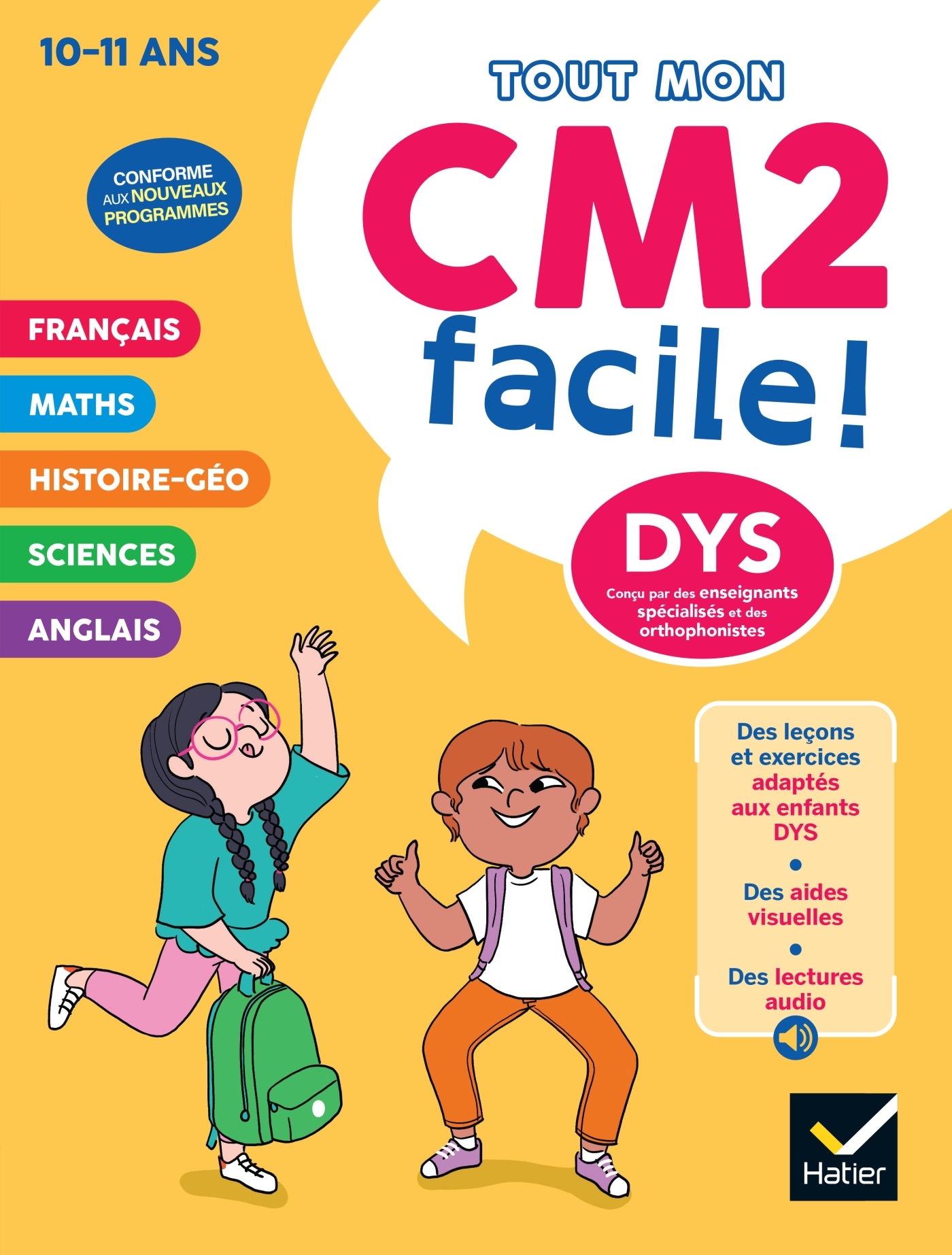 Mon CM2 facile ! Adapté aux enfants DYS ou en difficulté d'apprentissage - Nouveau programme - Evelyne Barge, Marco Overzee, Marie-Hélène Van Tilbeurgh - HATIER
