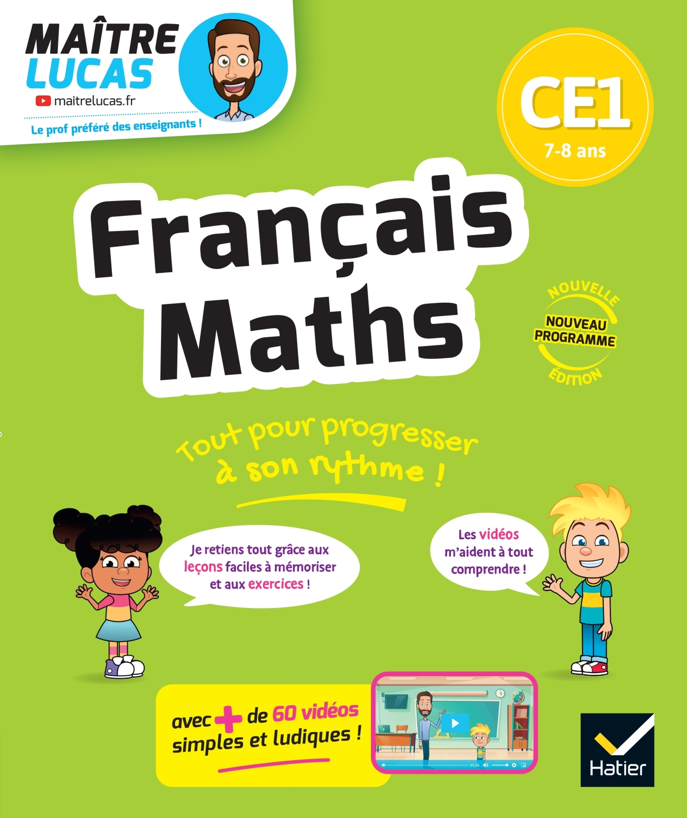 Français et Maths CE1 - Nouveau programme - Cahier de soutien avec des vidéos - Suzanne Rougel, Charles Houdinet - HATIER