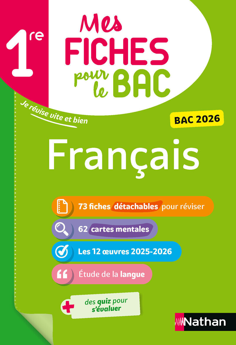 Mes Fiches pour le BAC 1re Français - Anne Cassou-Nogues, Séléna Hébert, Elsa Jollès, Delphine Fradet - NATHAN