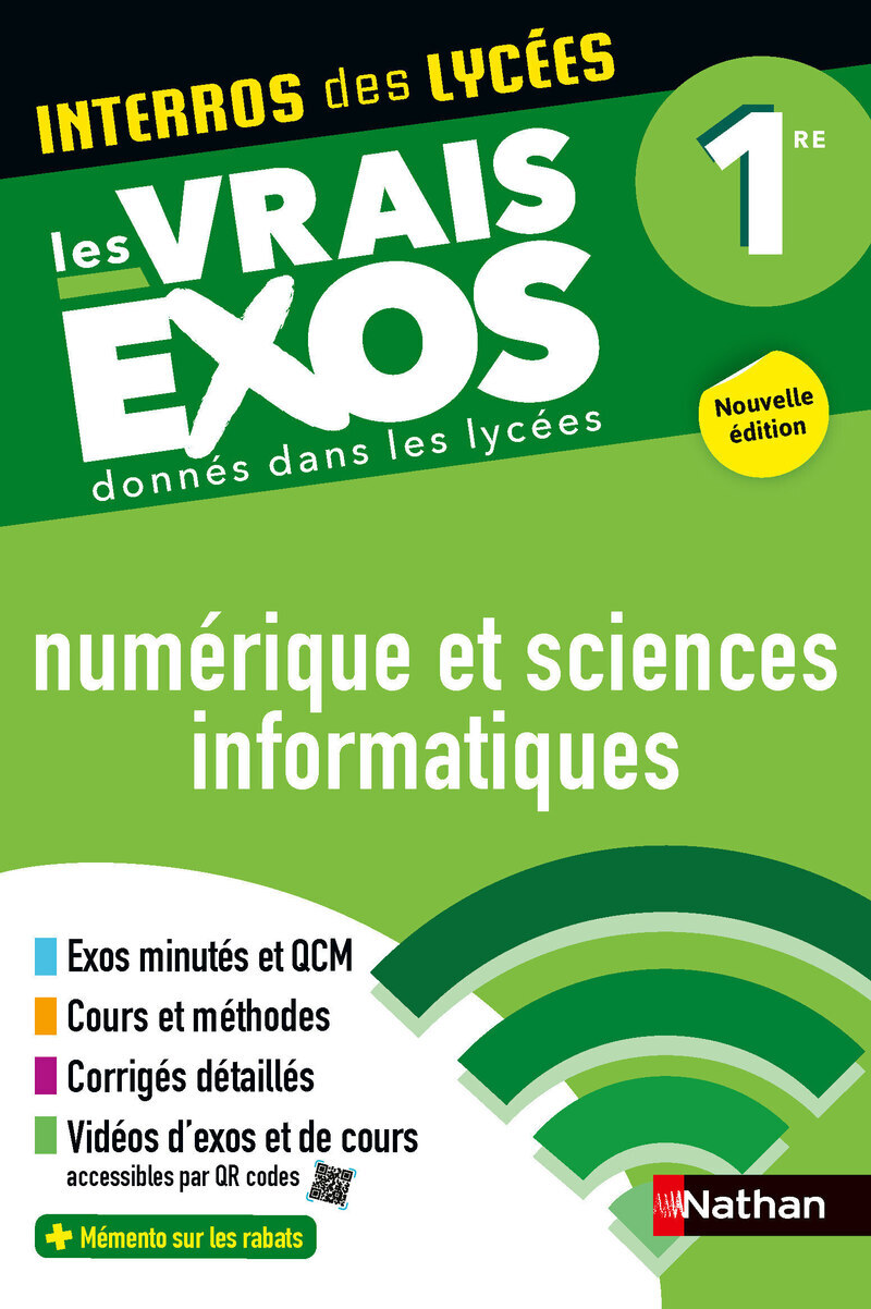 Interros des Lycées Numérique et Sciences Informatiques 1re - Stéphane Pasquet - NATHAN