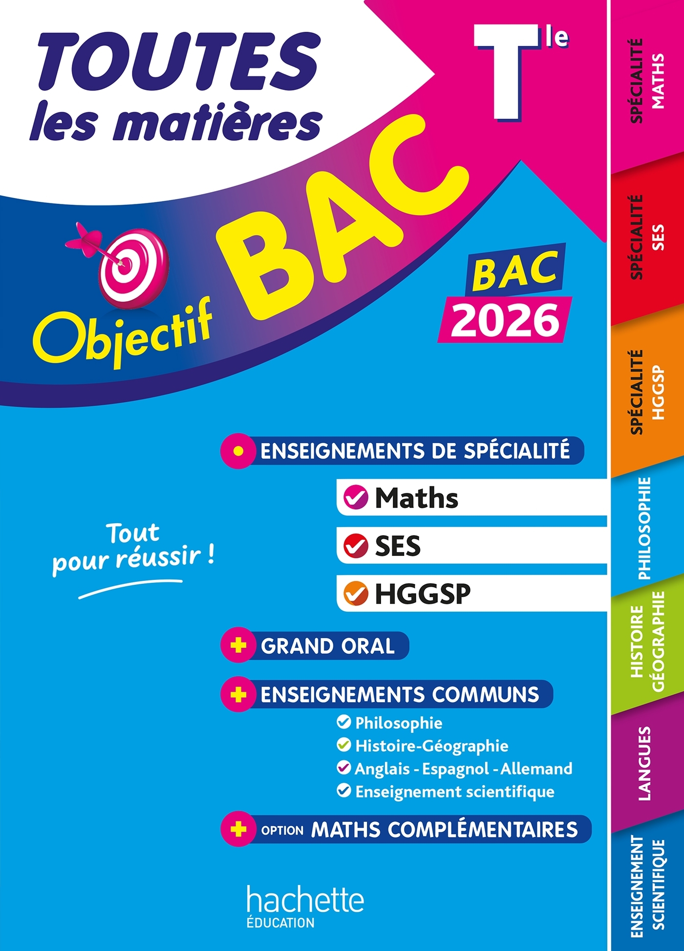 Objectif BAC 2026 - Toutes les matières Tle Spé Maths - SES - HGGSP + enseignements communs - A Blin, Sébastien Zardet, Louis-Marie Couteleau, Pascal Chamand, Vincent Adoumié, P. Rousseau, Yohann Durand, Arnaud Léonard, Caroline Garnier, Michaël Salaün, N
