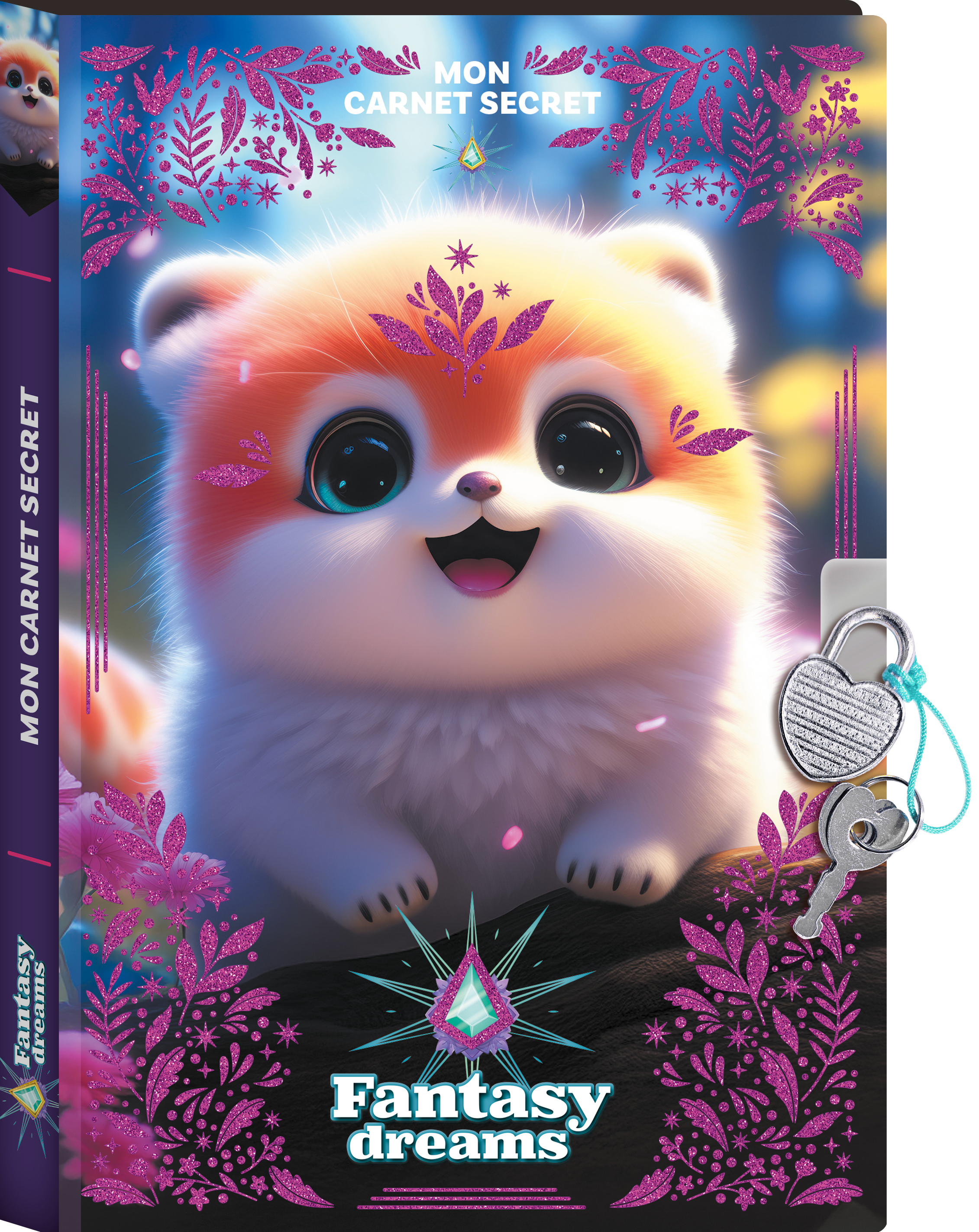 Mon carnet secret - Chiot câlin - Fantasy Dreams -  - FLEURUS